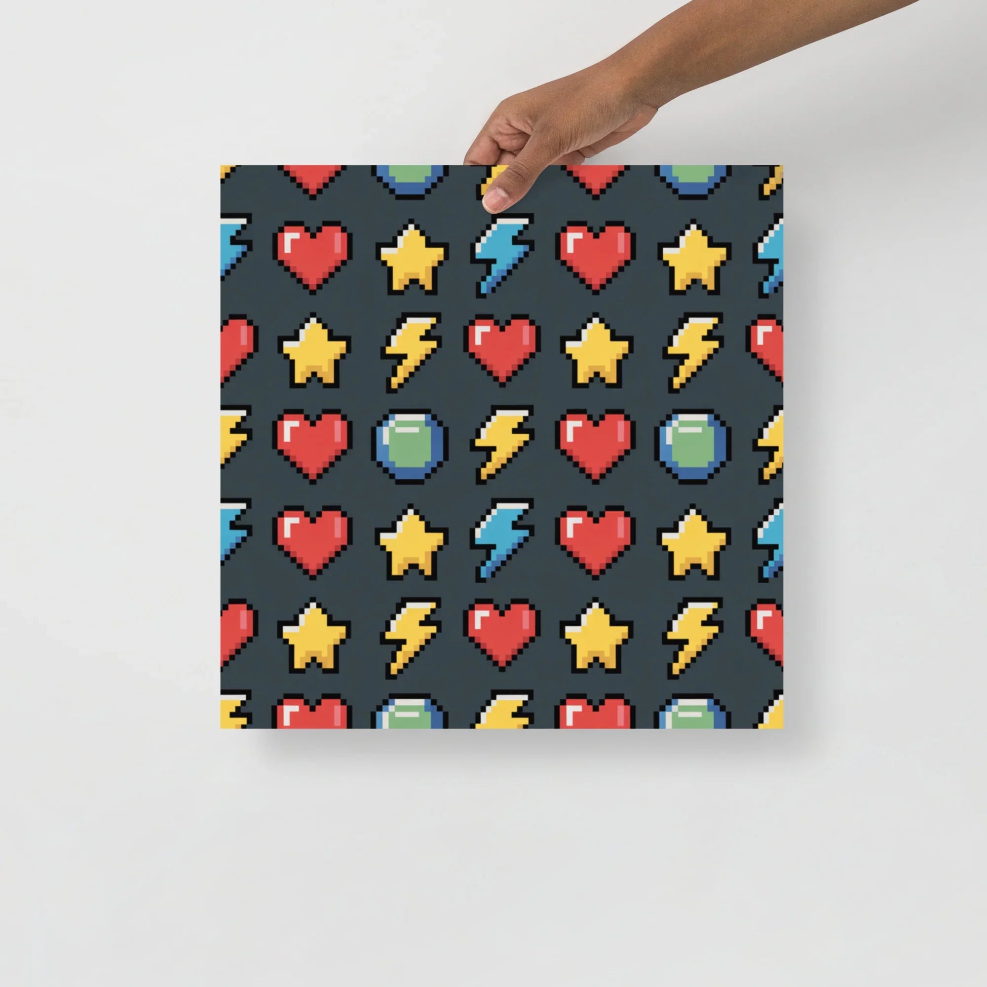 Pixel Pulse Retro Gaming Wall Art – 8-Bit Arcade Aesthetic Pattern - RaZits