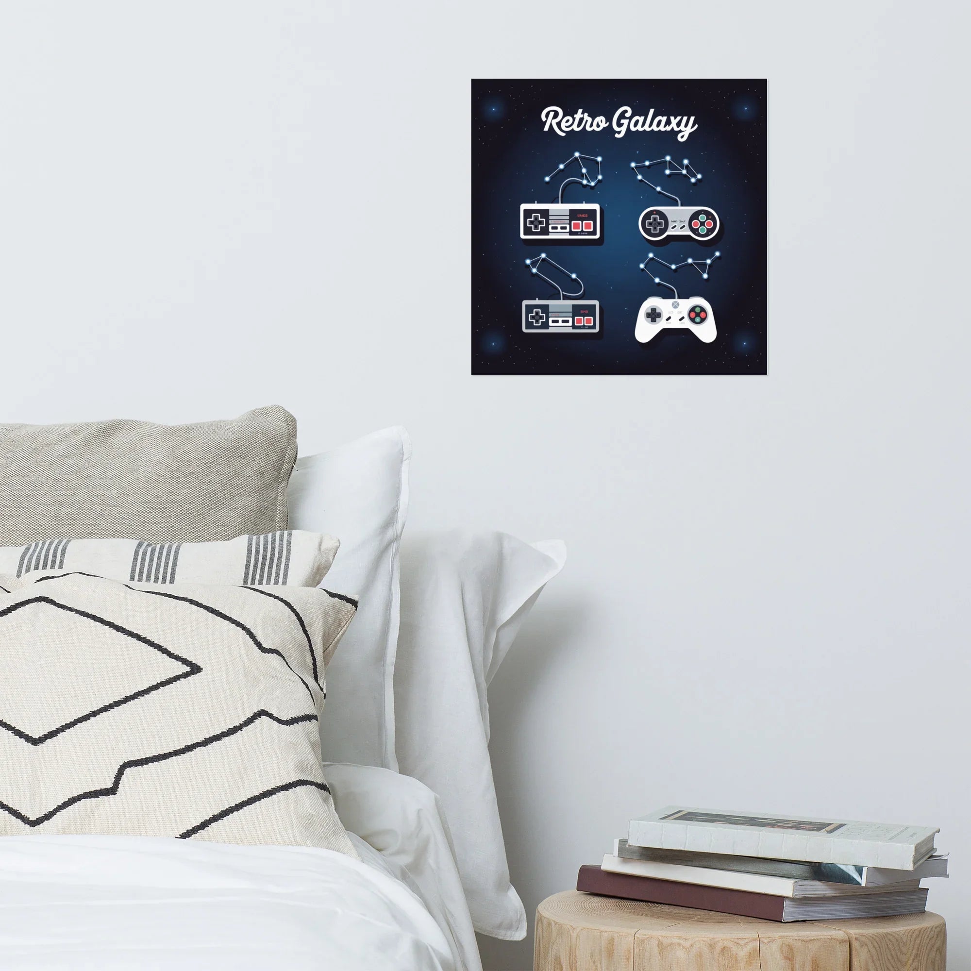 Retro Galaxy – Vintage Controller Constellation Gaming Poster - RaZits