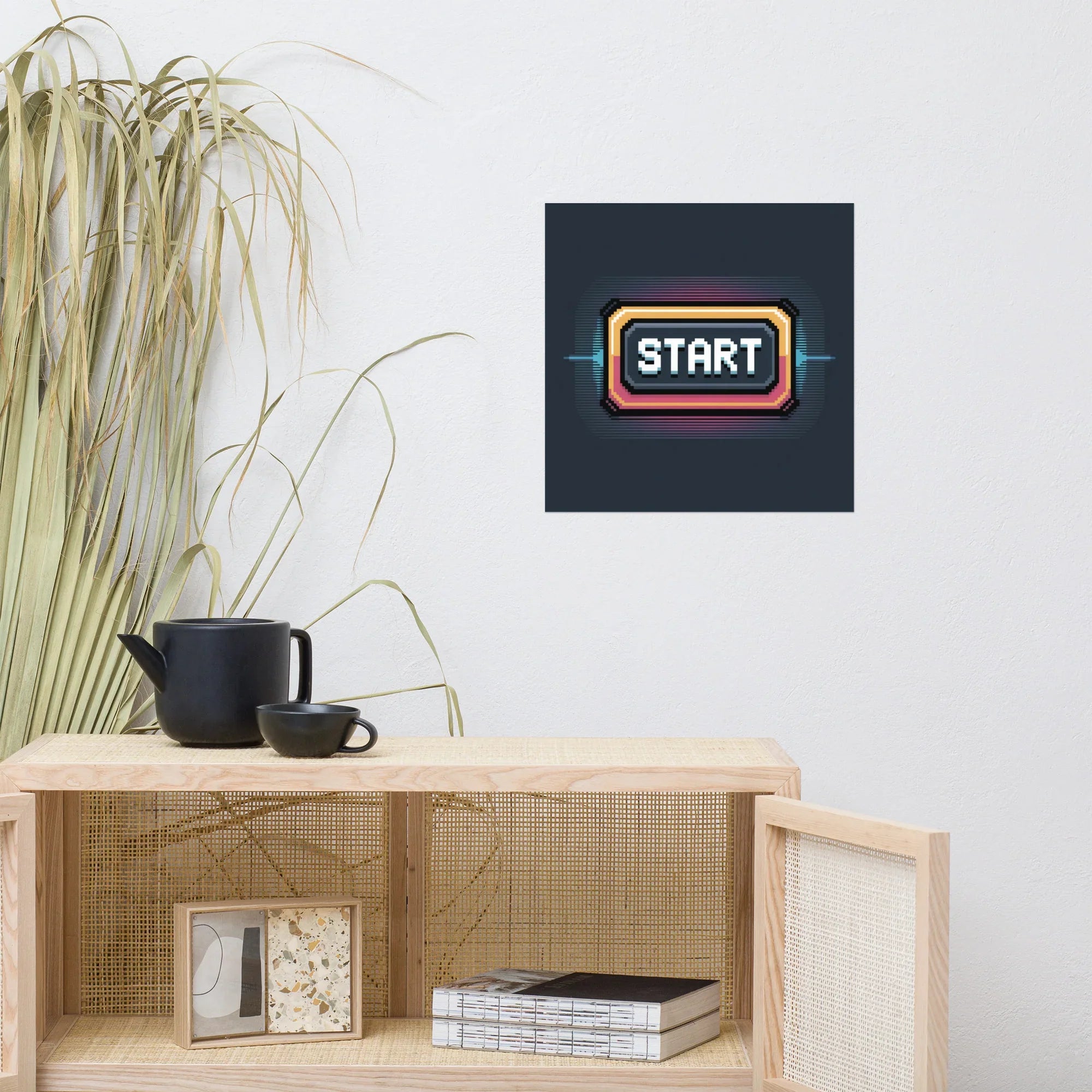 START – Retro Pixel Gaming Artwork for Arcade Lovers - RaZits