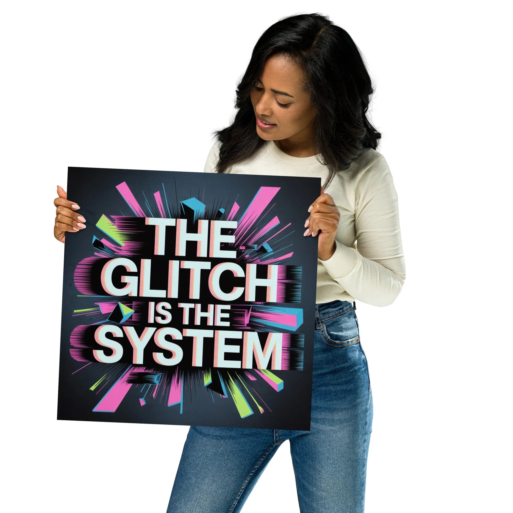The Glitch Is the System – Gamer Room Decor Retro Gaming Poster Wall Art - RaZits