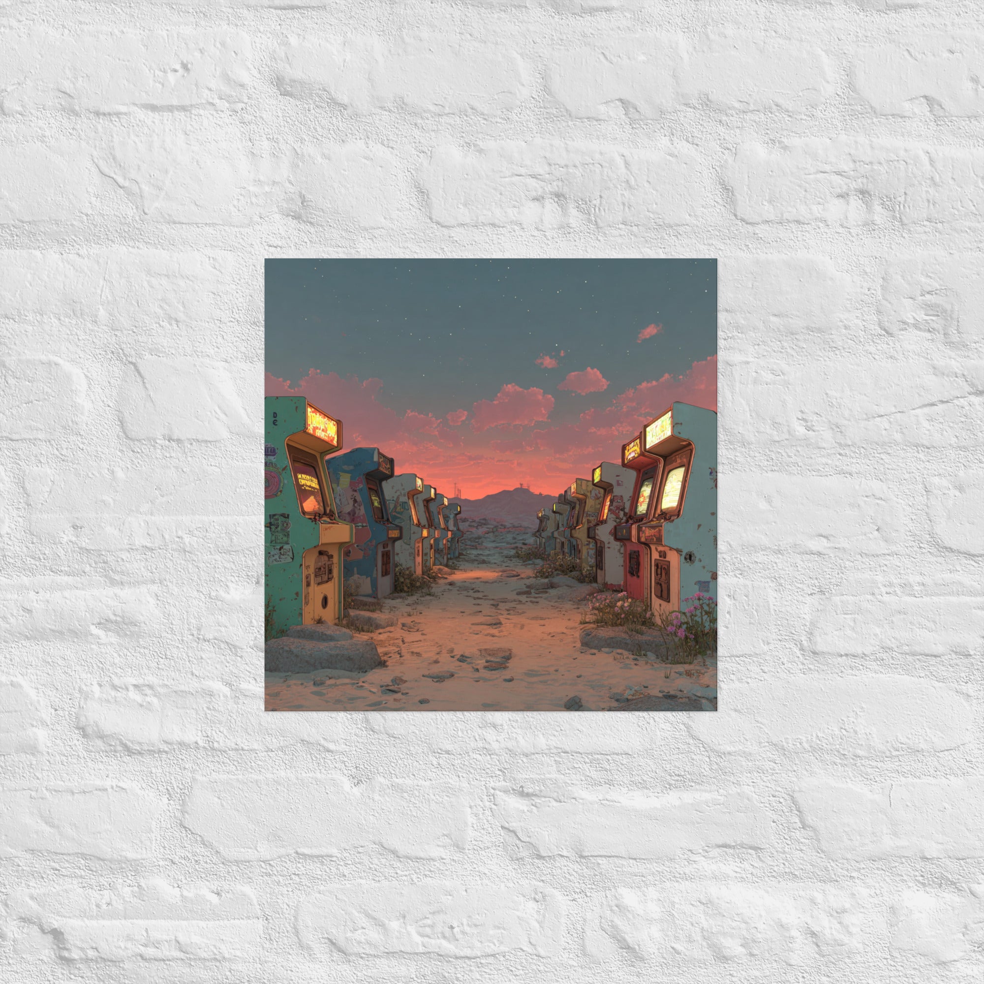 Vintage Arcade Wall Art — The Marquee Boneyard | Premium Retro Gaming Collectible – enhanced matte paper poster in 16x16 front