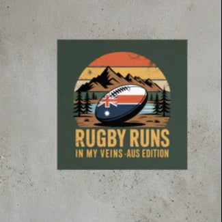Australia Rugby Poster – Vintage Flag Sports Art - RaZits
