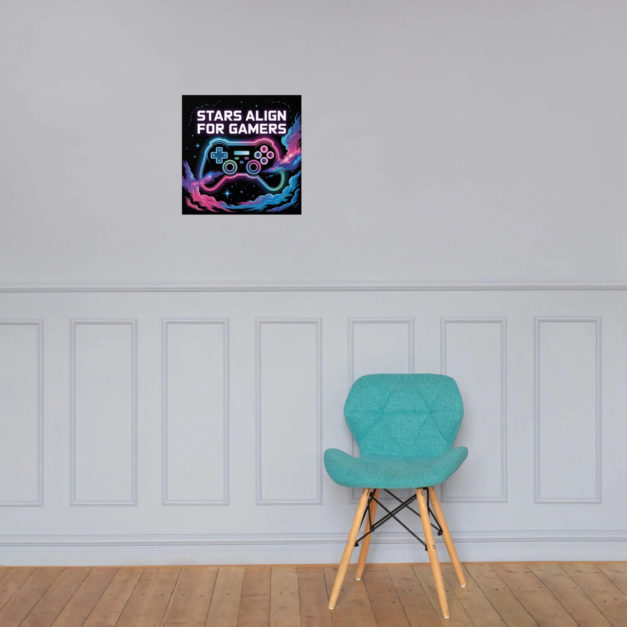 Vibrant Cosmic Gaming Poster – Aesthetic Digital Wall Art for Gamer Room Decor - RaZits