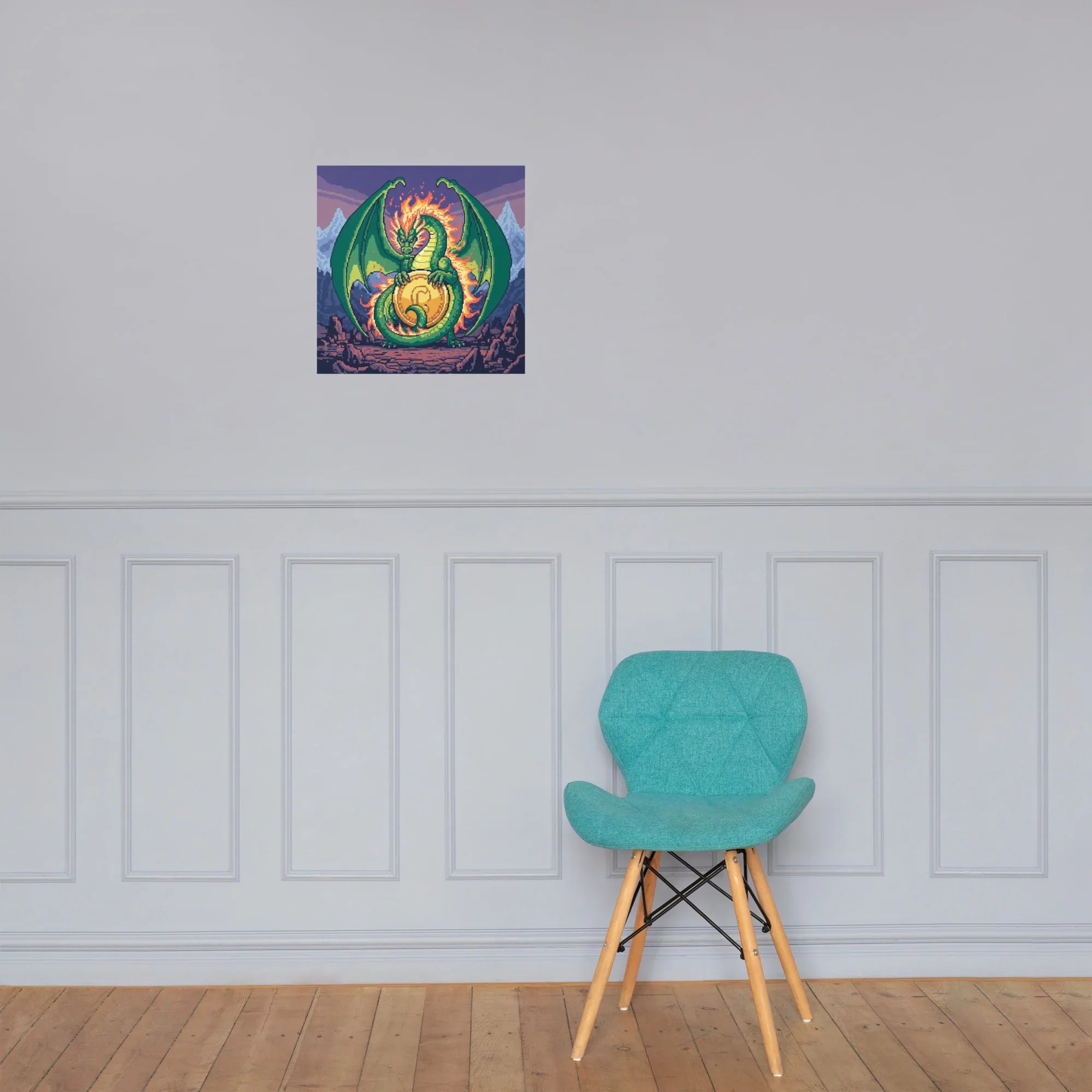 Pixel Dragon Guardian Boss Battle Poster - RaZits