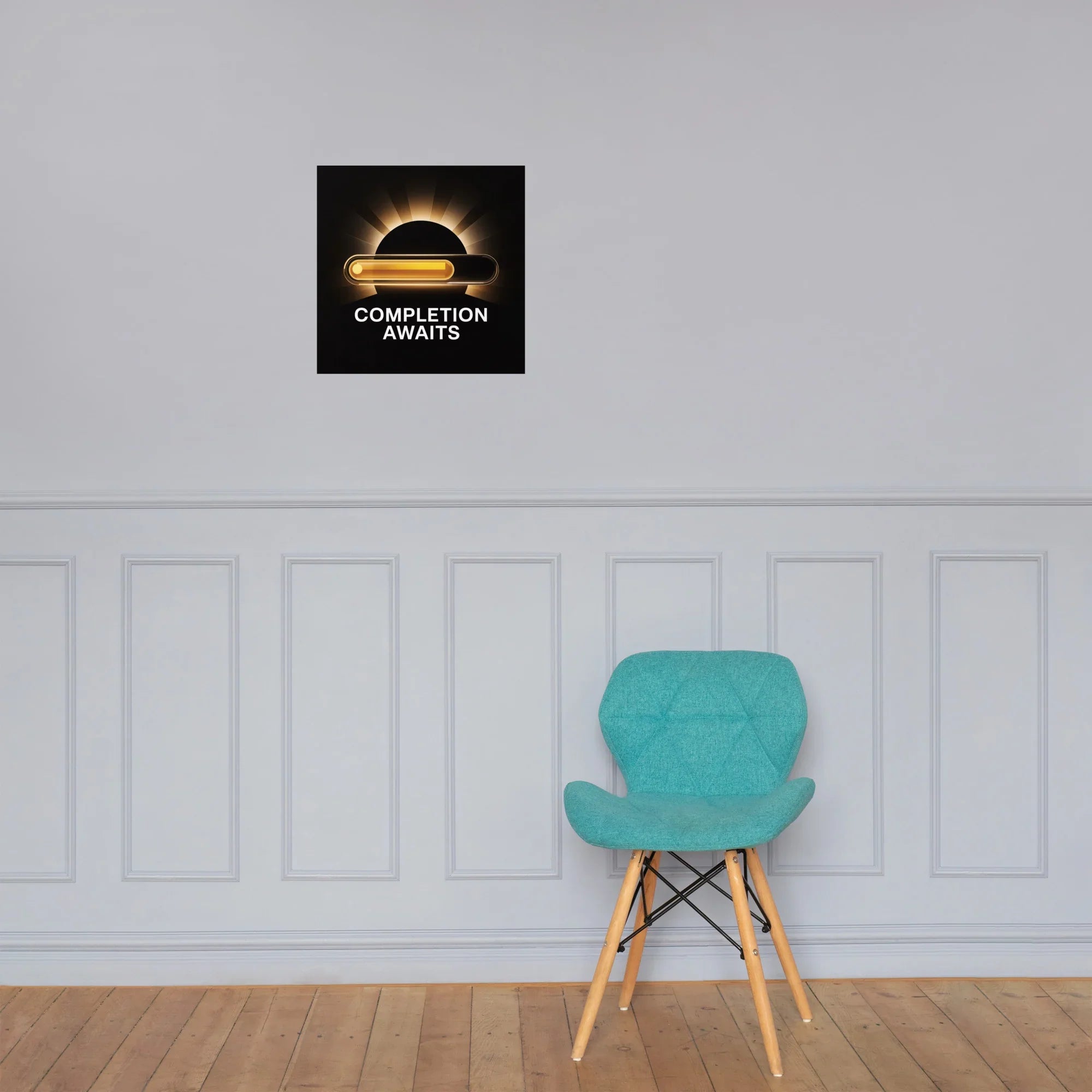 Completion Awaits – Minimalist Gaming Progress Poster for Motivated Gamers - RaZits