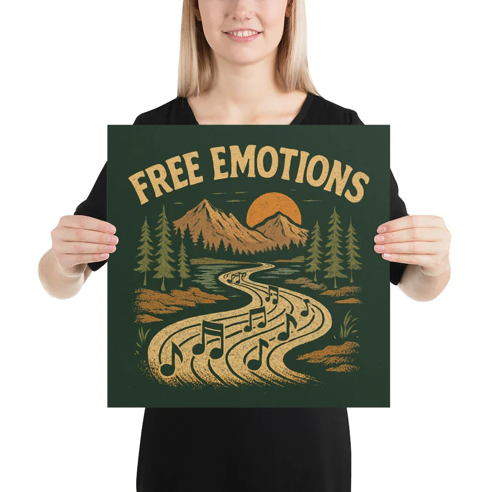 Free Emotions Poster – Musical River at Sunset - RaZits
