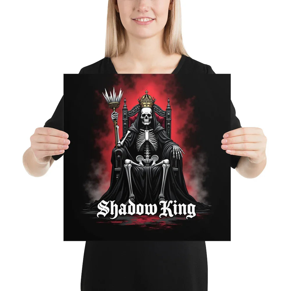 Shadow King Poster – Gothic Skull Art - RaZits