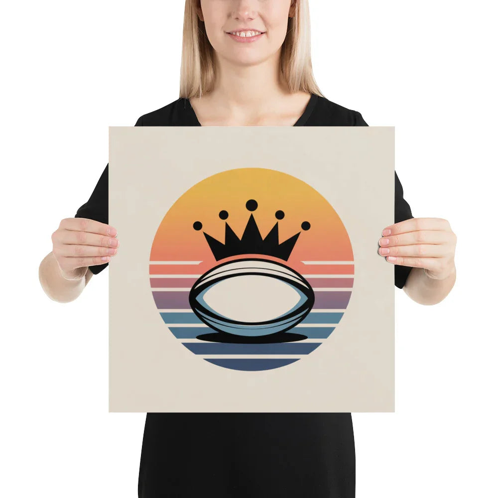 Rugby Sunset Poster – Sport Landscape Wall Art - RaZits