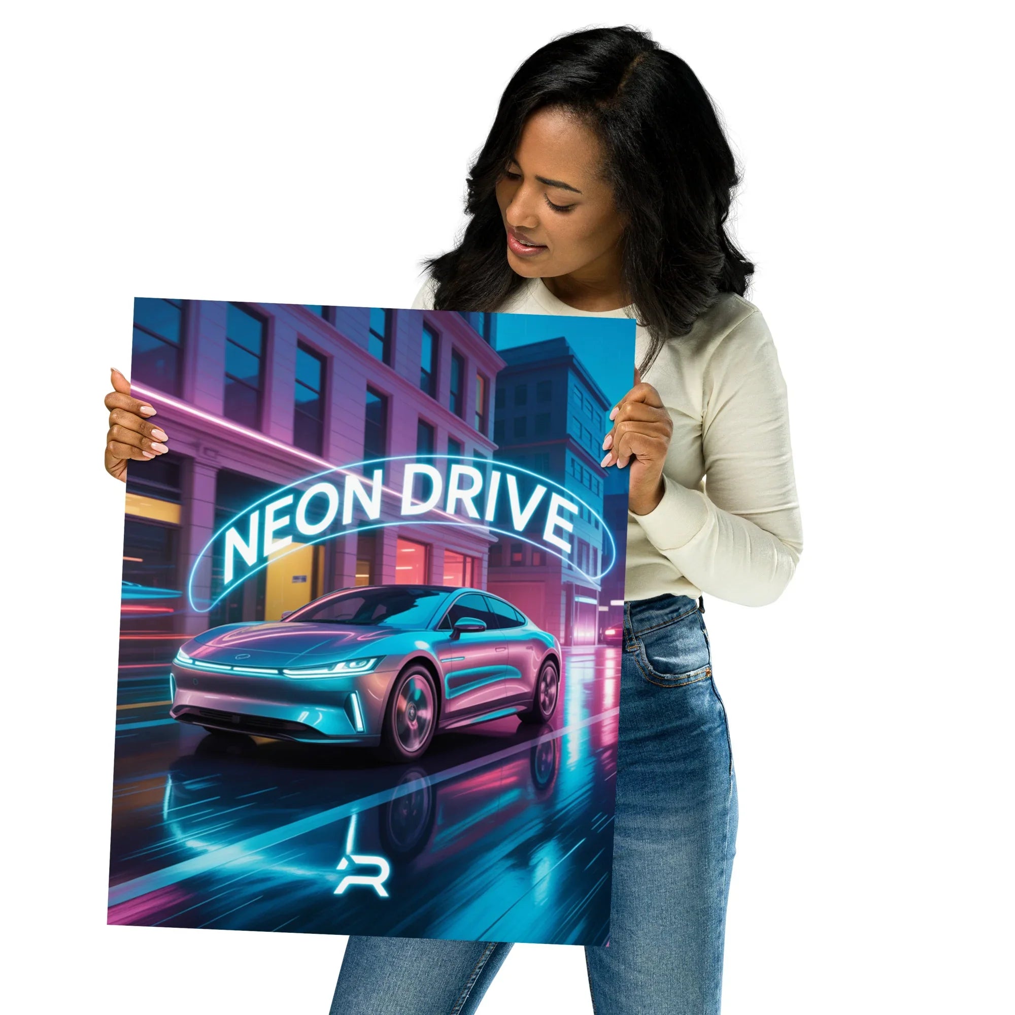 Neon Drive Poster – Retro Futuristic Synthwave Vibes - RaZits