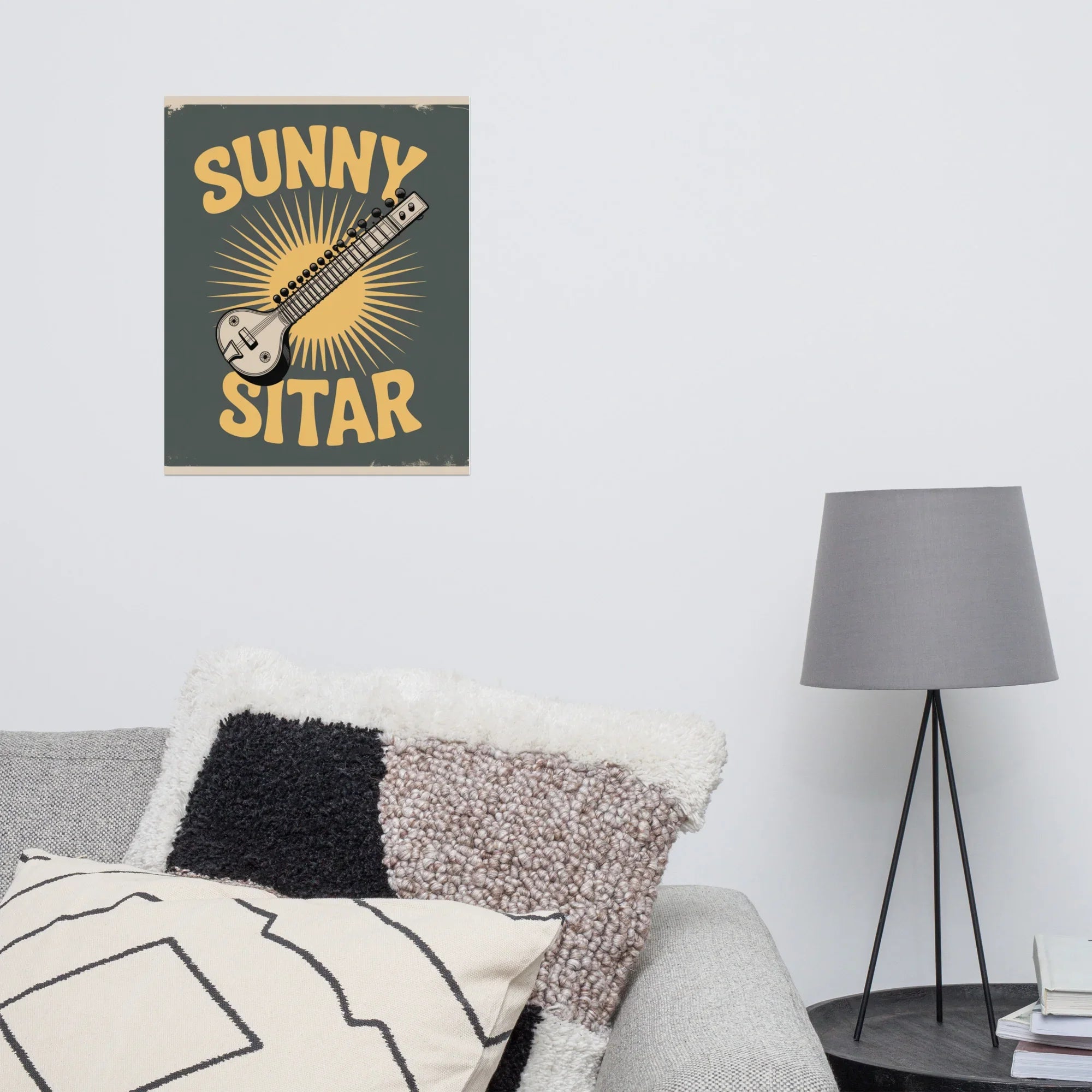 Sunny Sitar Poster – Indian Classical Vibes - RaZits