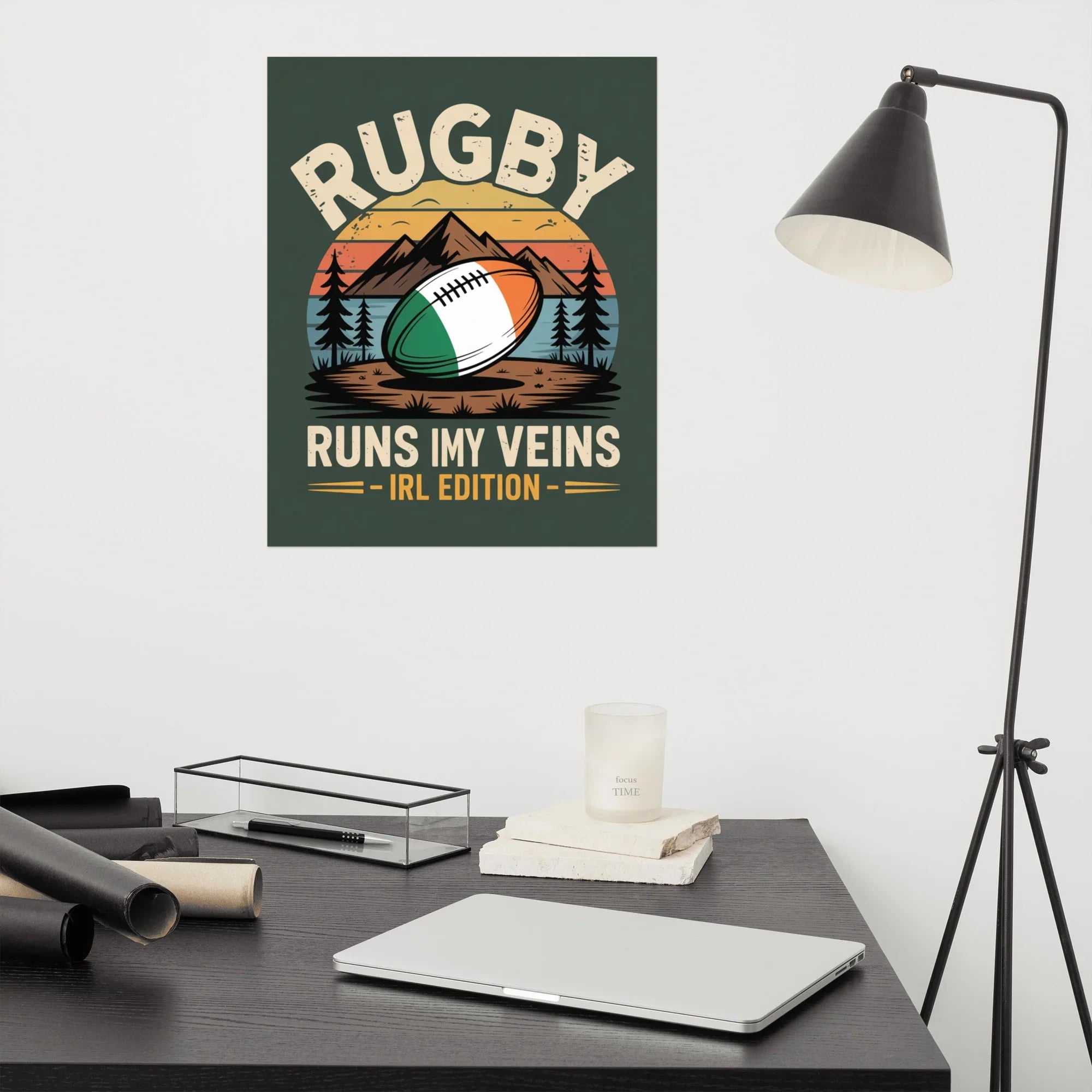 Rugby Runs in My Veins – Ireland Edition Poster - RaZits