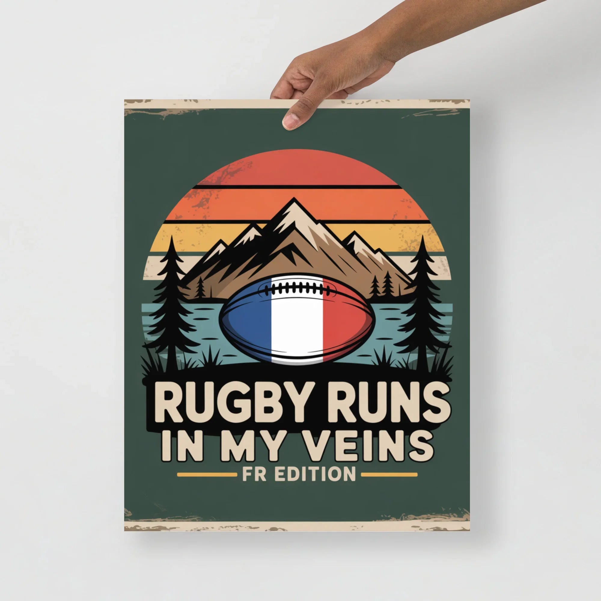 Rugby Runs in My Veins – France Poster (Daylight Edition) - RaZits