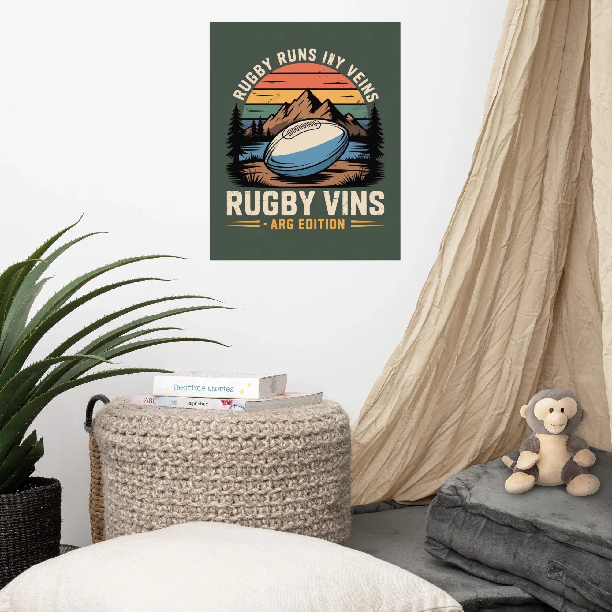 Argentina Rugby Poster – Retro Fan Wall Print - RaZits