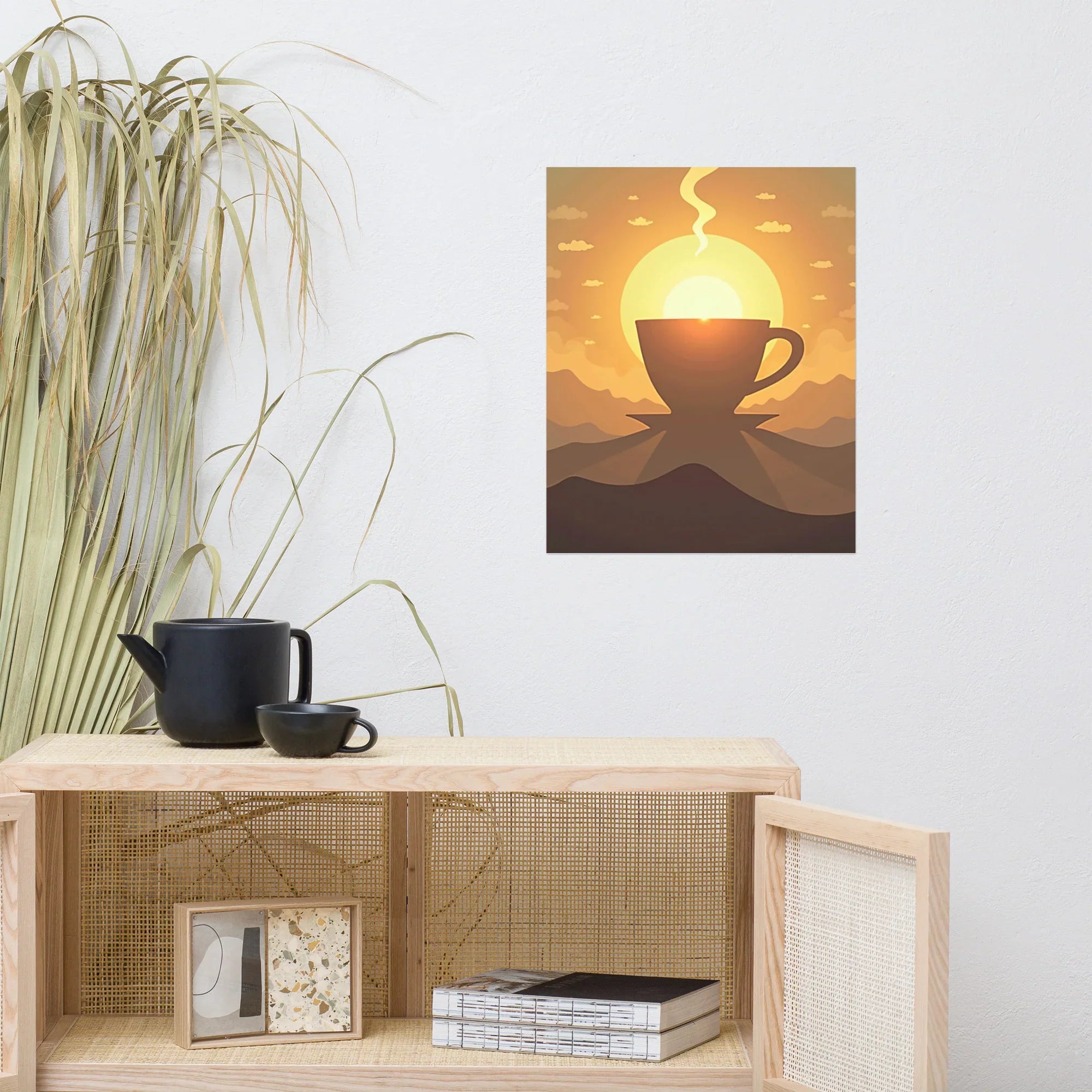 Sunrise Brew Wall Art – Coffee and Light Poster - RaZits