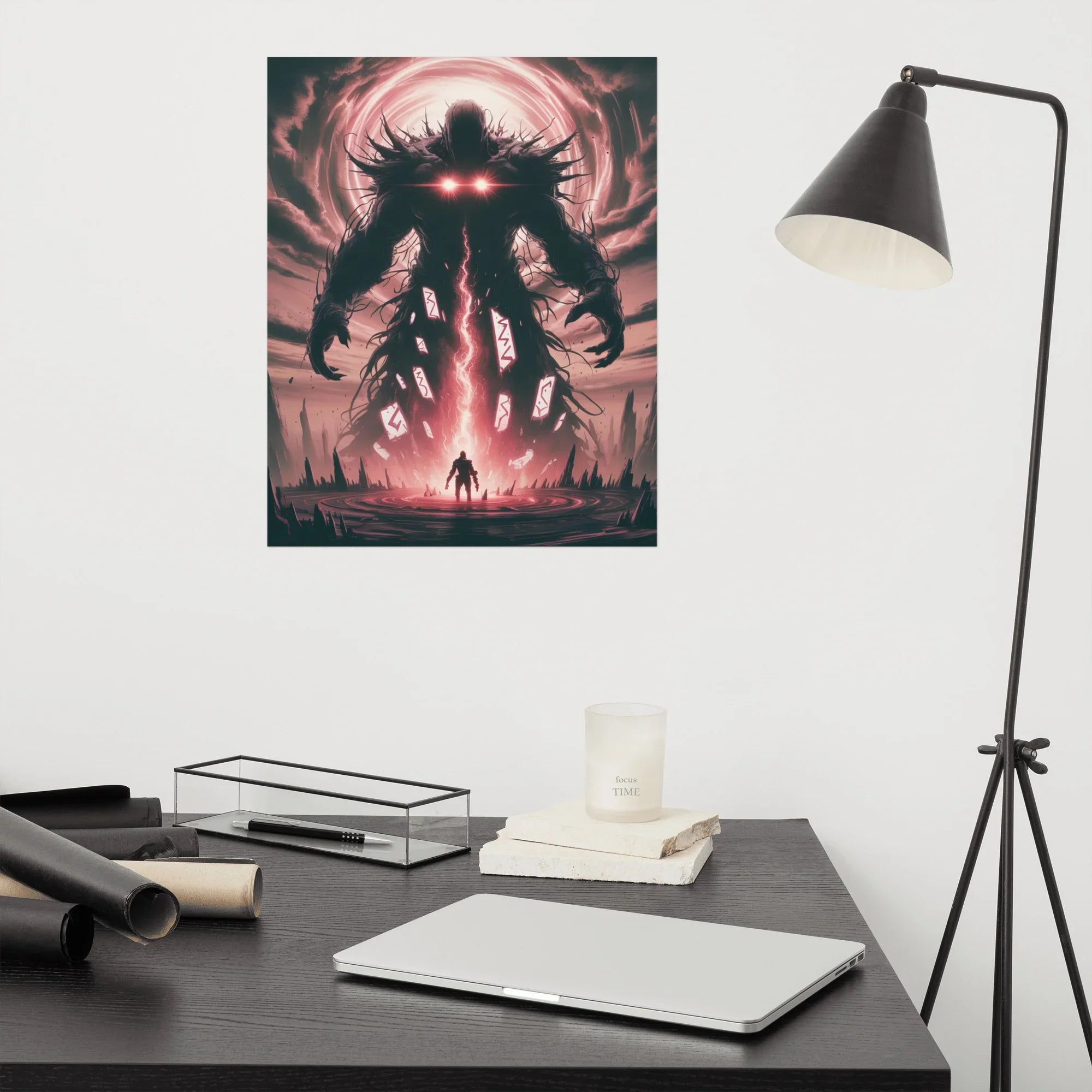 Eclipse of Titans – Dark Fantasy Boss Battle Art Print - RaZits