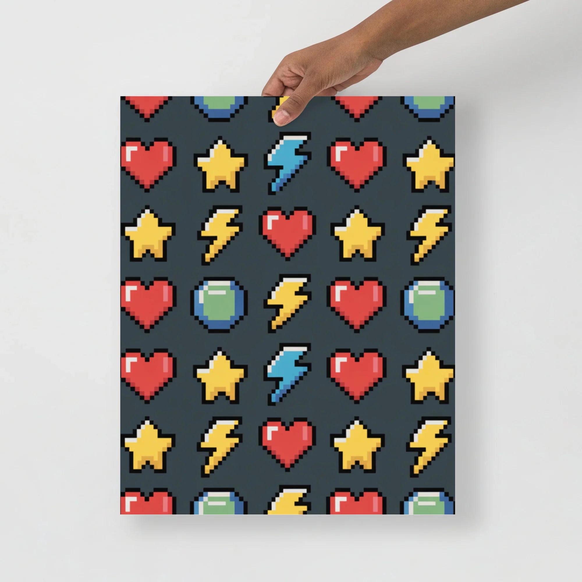 Pixel Pulse Retro Gaming Wall Art – 8-Bit Arcade Aesthetic Pattern - RaZits