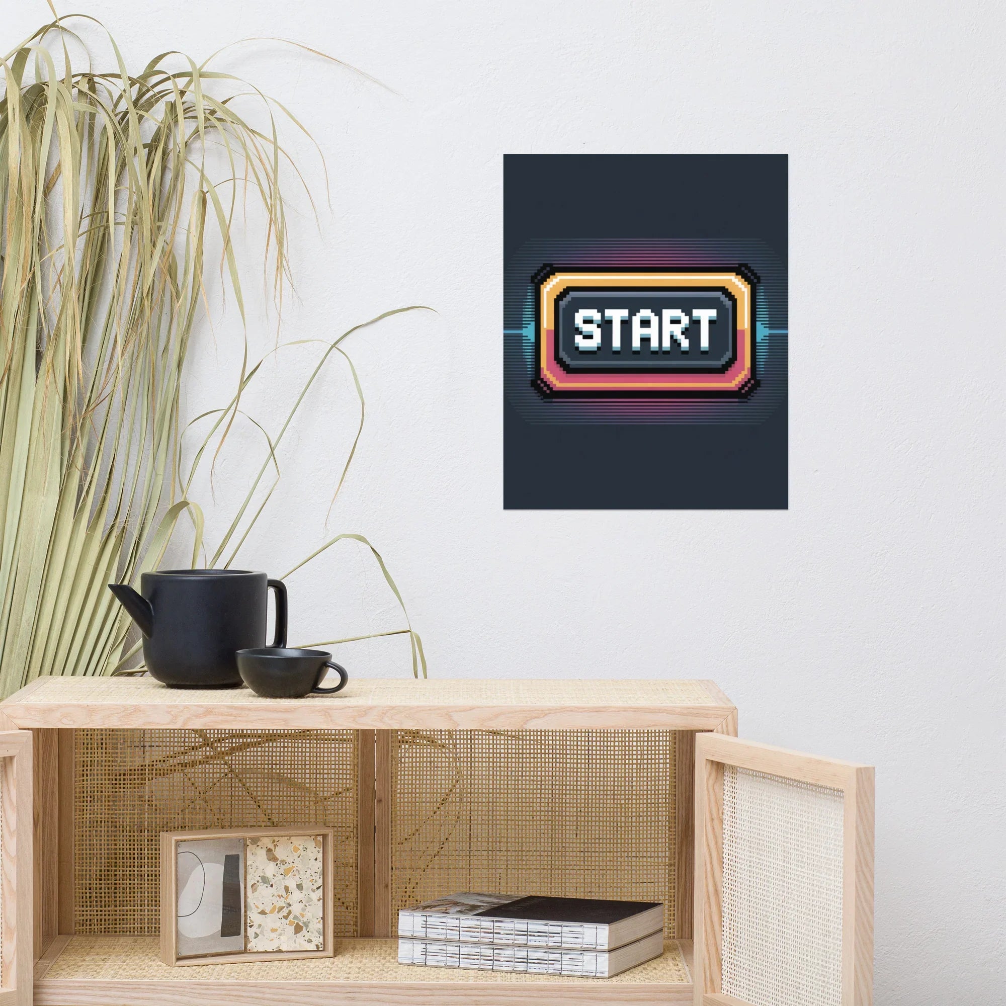 START – Retro Pixel Gaming Artwork for Arcade Lovers - RaZits