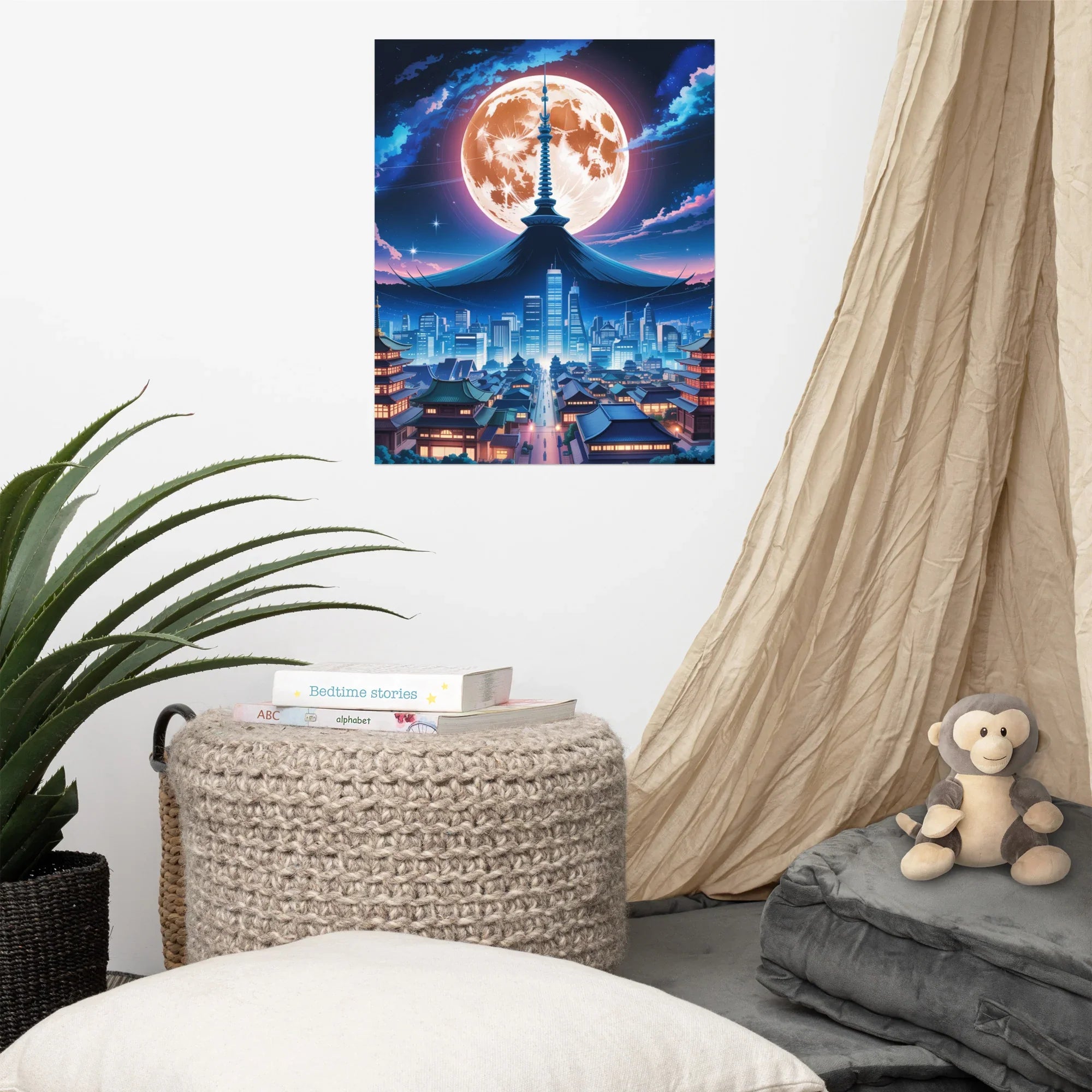 Cyberpunk City Art – Futuristic Anime Skyline Wall Decor - RaZits