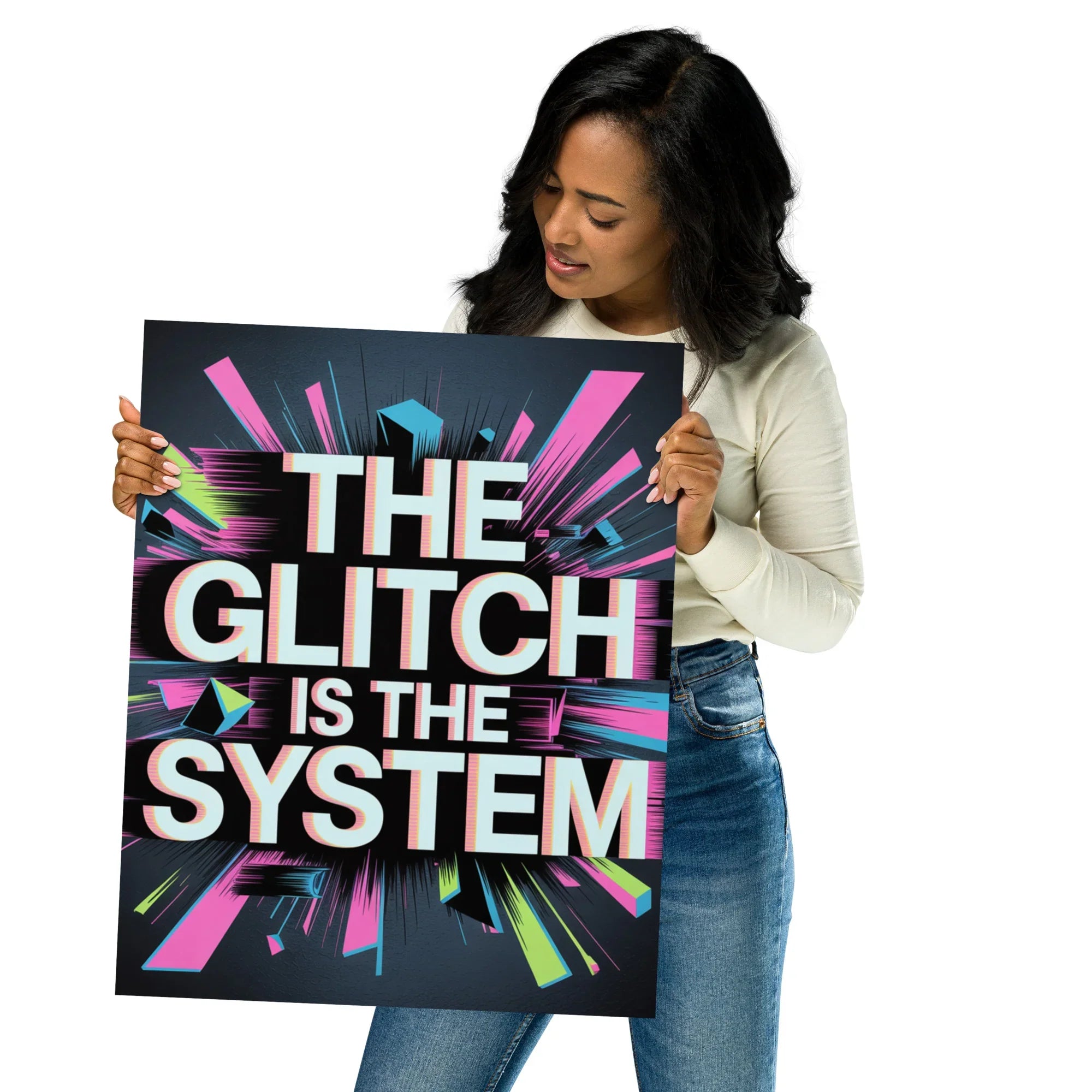 The Glitch Is the System – Gamer Room Decor Retro Gaming Poster Wall Art - RaZits