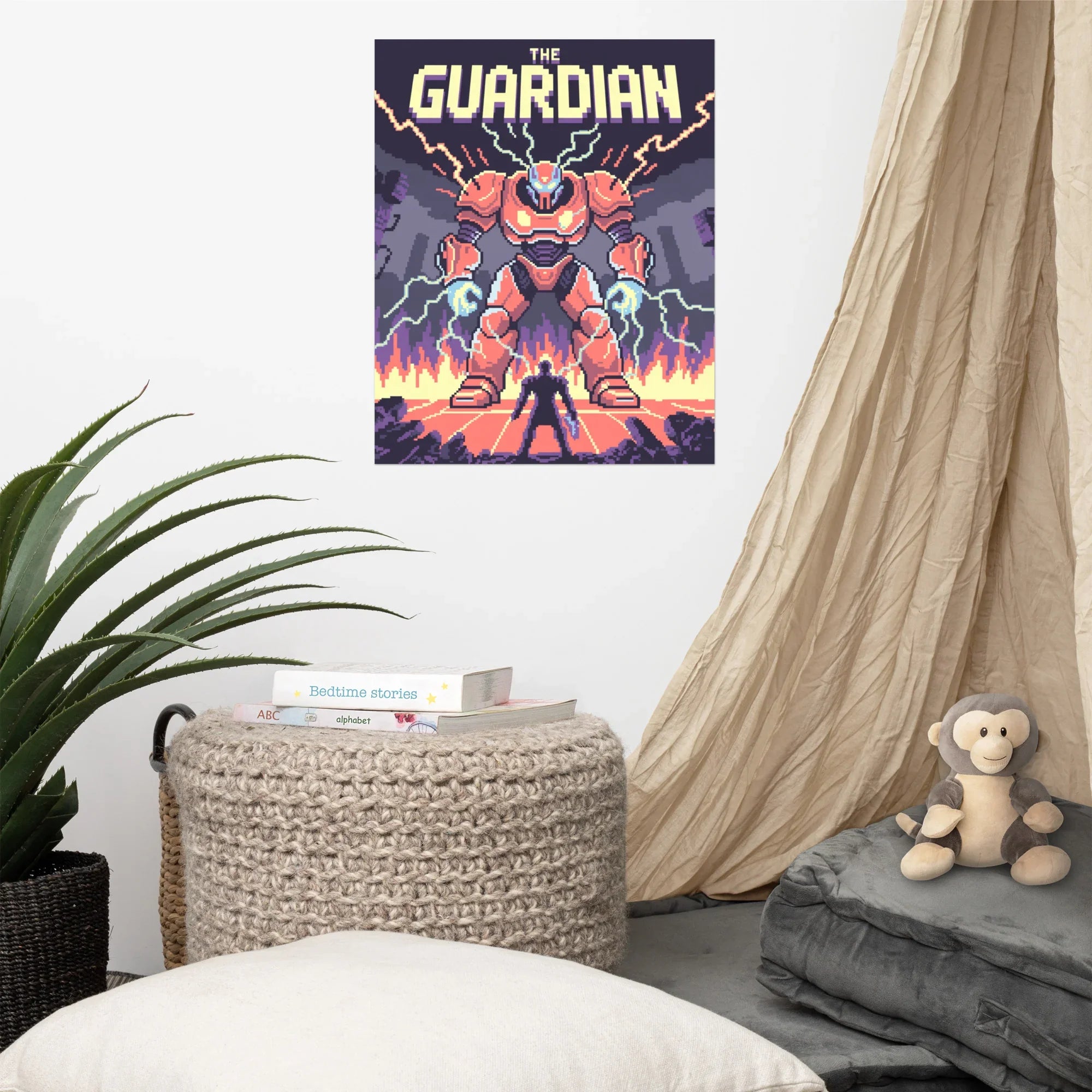 The Guardian – Pixel Mecha Showdown Poster - RaZits