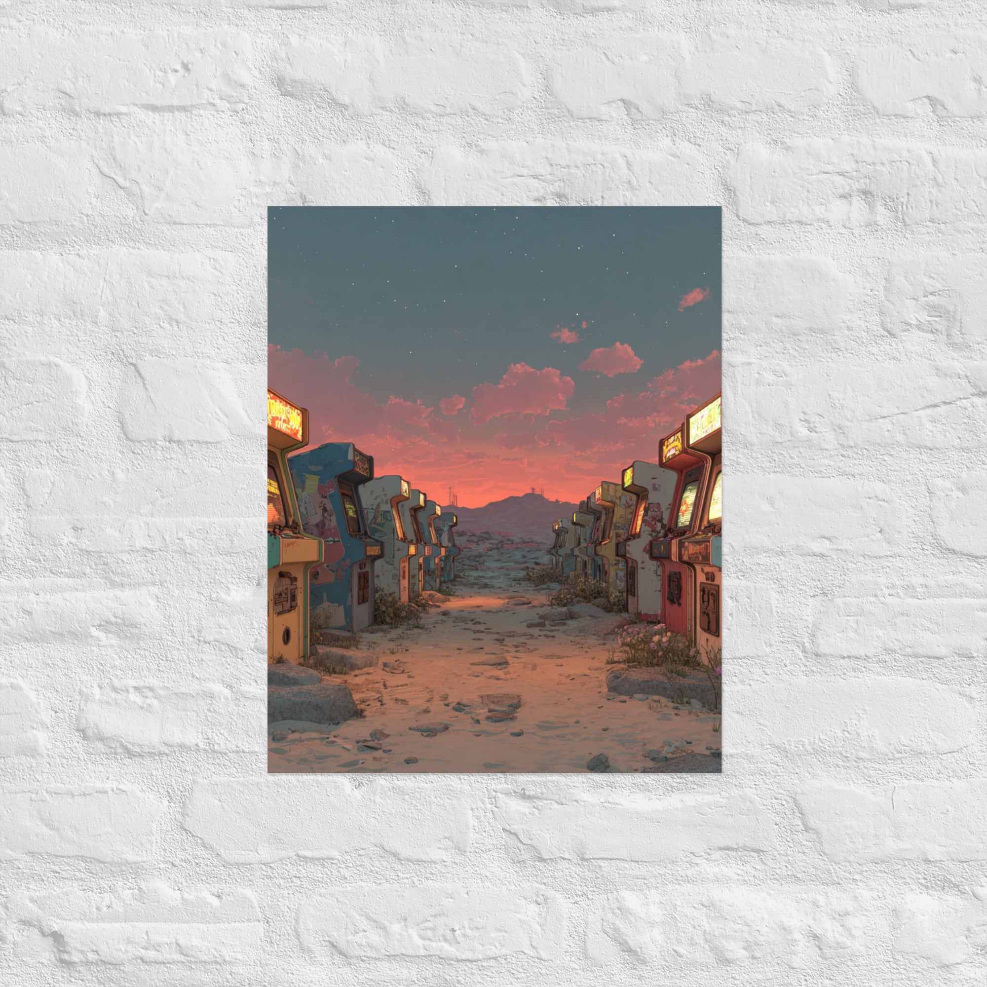 Vintage Arcade Wall Art — The Marquee Boneyard | Premium Retro Gaming Collectible – enhanced matte paper poster in 16x20 front
