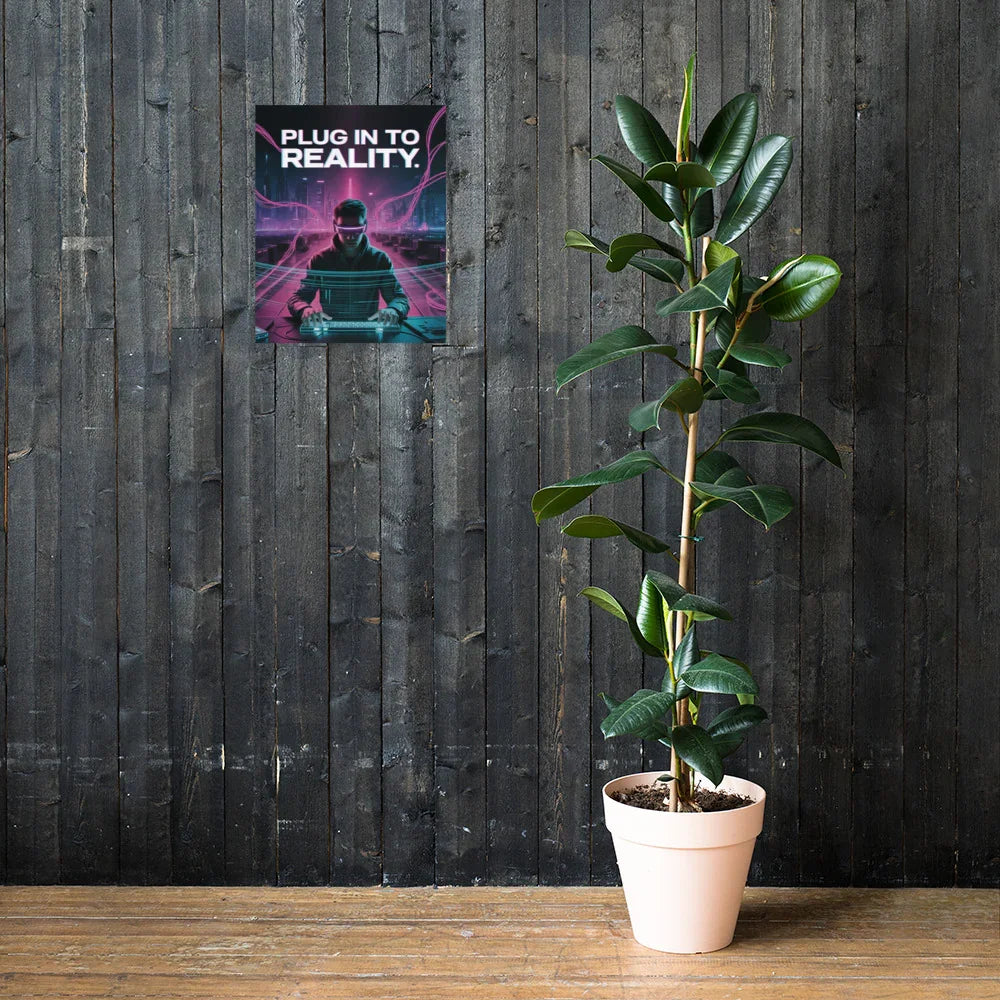 Plug In To Reality Cyberpunk Gaming Wall Art – VR Aesthetic Room Decor - RaZits
