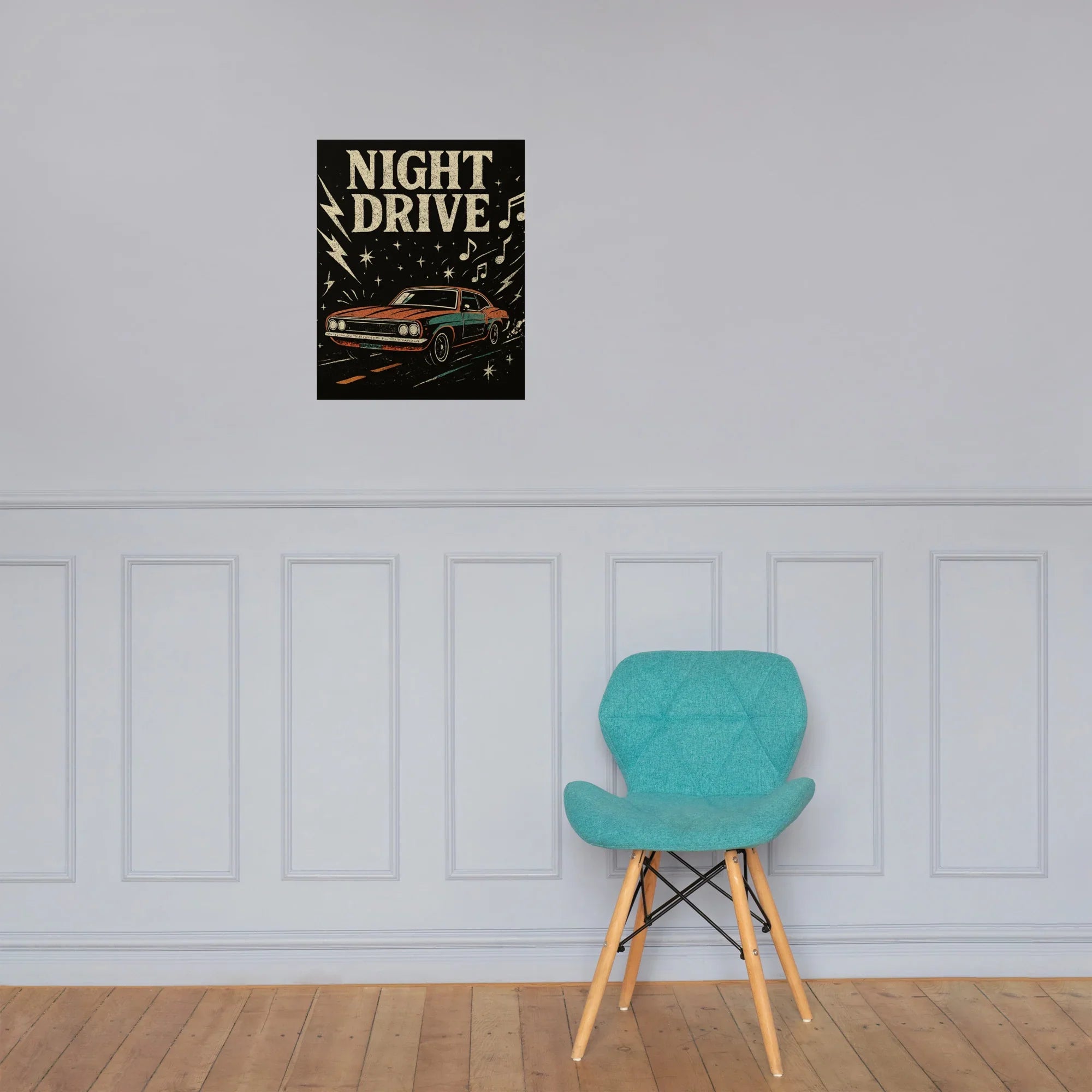 Night Drive Poster – Moody Retro Roadtrip - RaZits