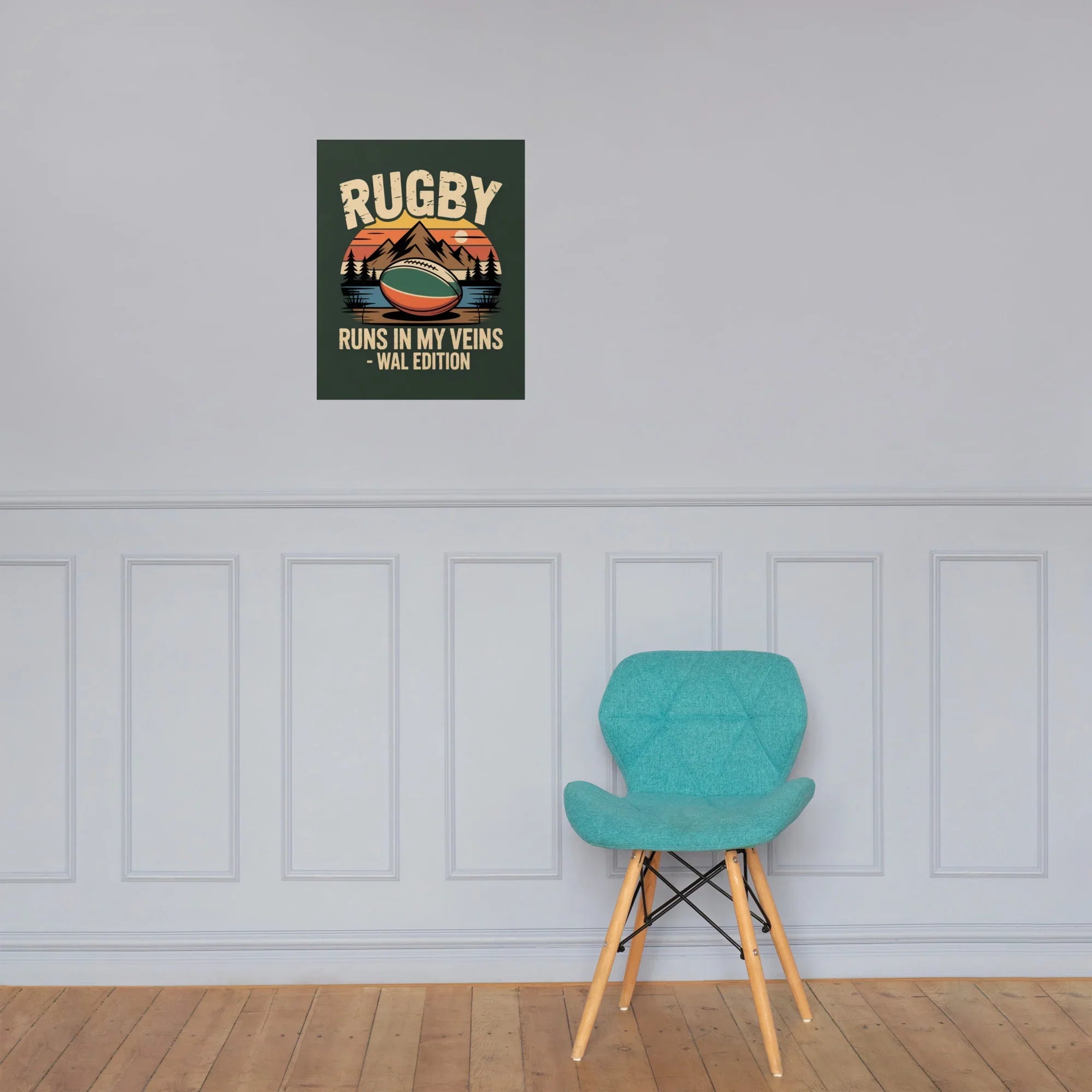 Rugby Runs in My Veins – Wales Edition Poster - RaZits