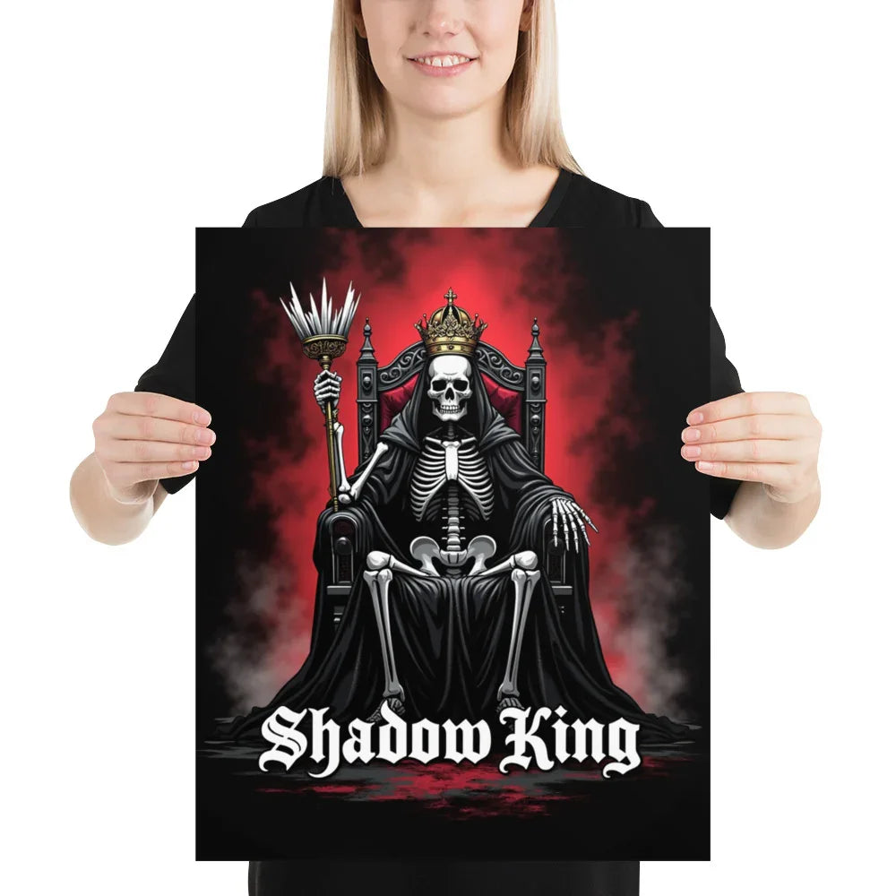 Shadow King Poster – Gothic Skull Art - RaZits