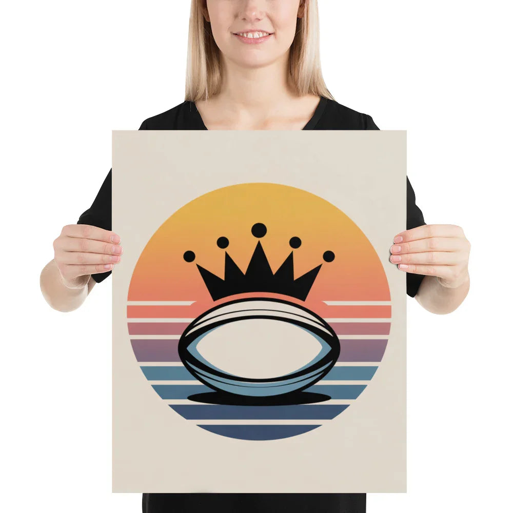 Rugby Sunset Poster – Sport Landscape Wall Art - RaZits