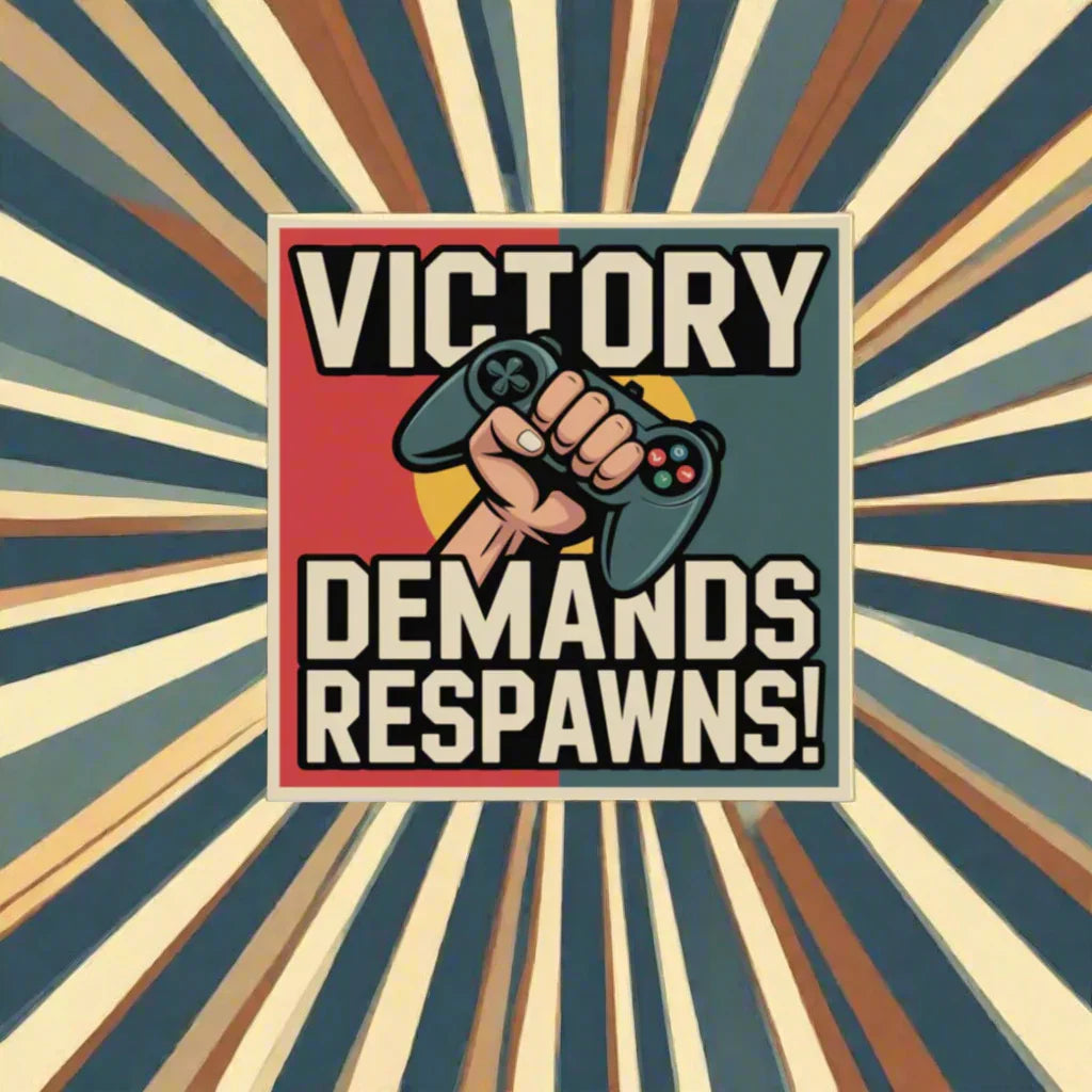 Victory Demands Respawns – Retro Gamer Wall Poster - RaZits