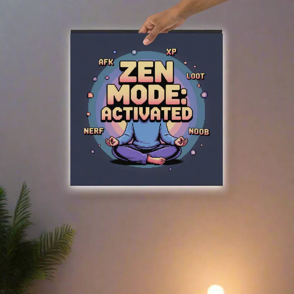 Zen Mode Activated – Pixel Art Gamer Meditation Print - RaZits