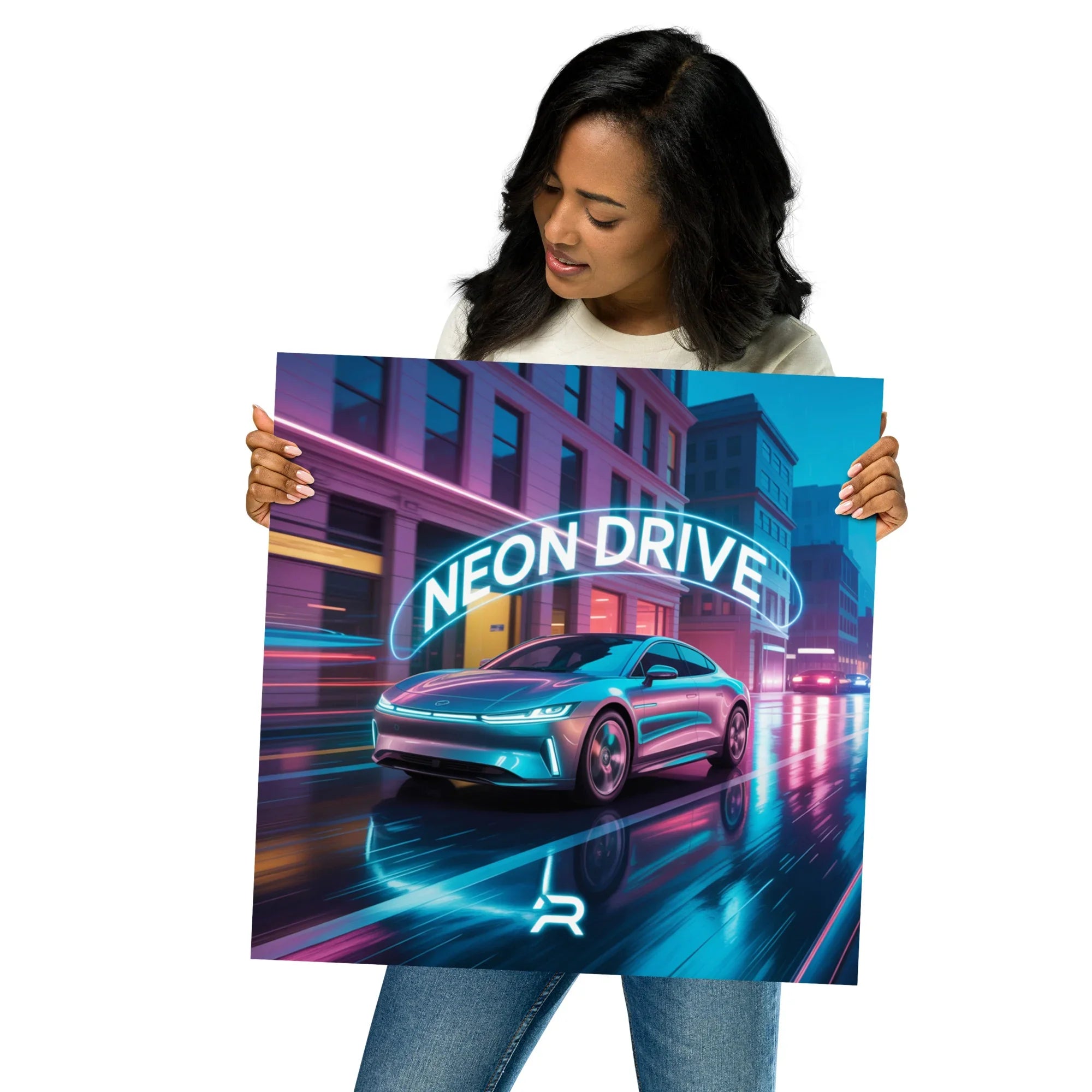 Neon Drive Poster – Retro Futuristic Synthwave Vibes - RaZits