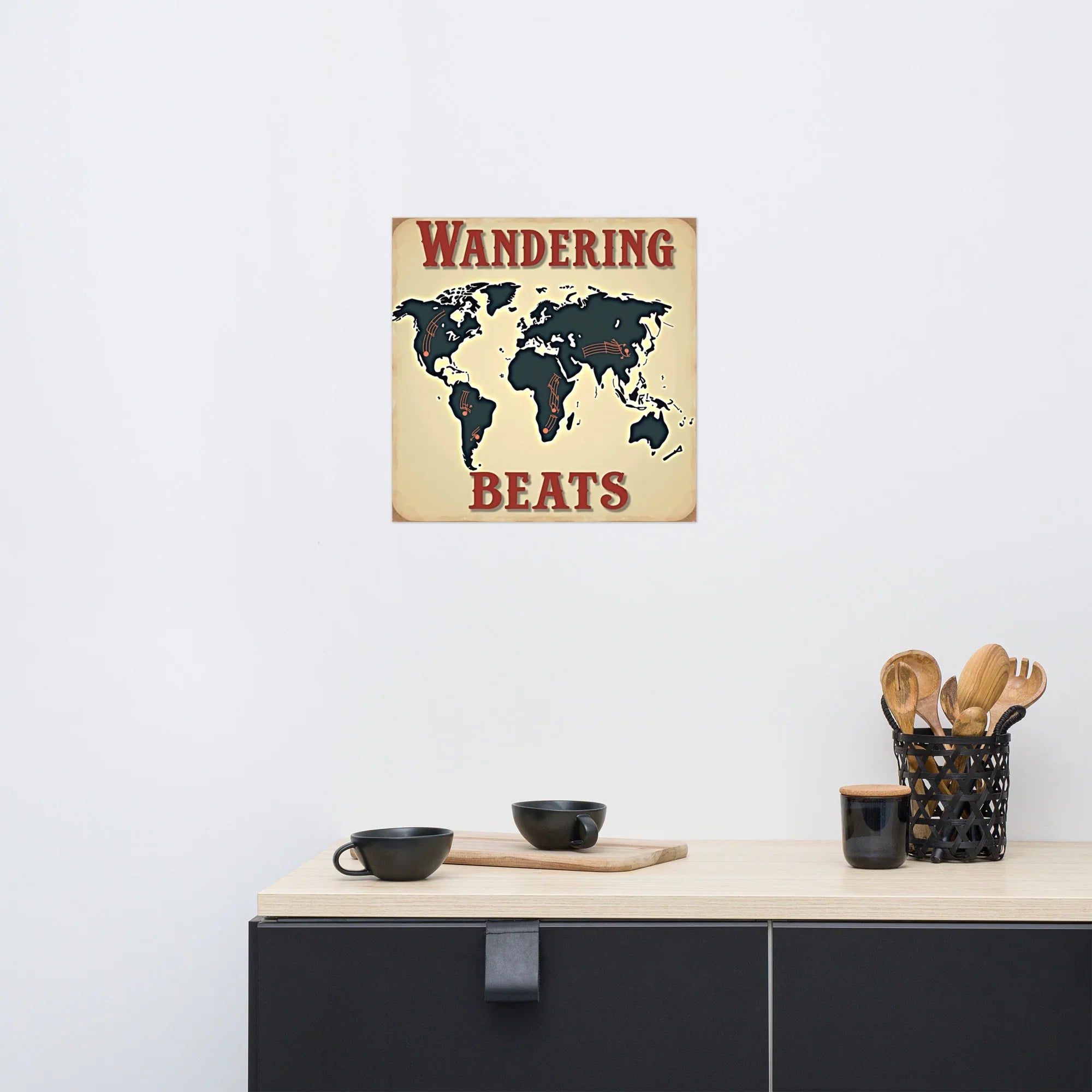 Wandering Beats Poster – Global Music Travel Vibes - RaZits