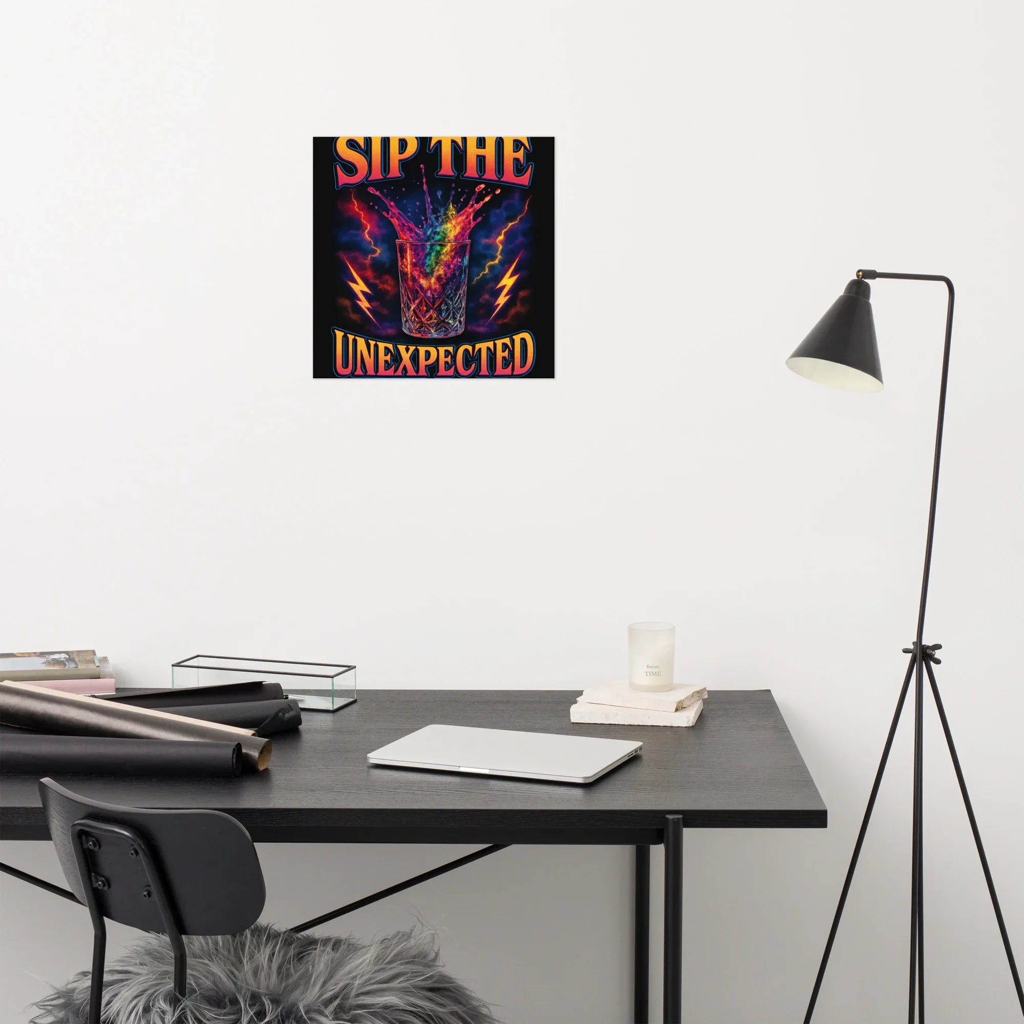 Sip the Unexpected – Retro Lightning Poster - RaZits