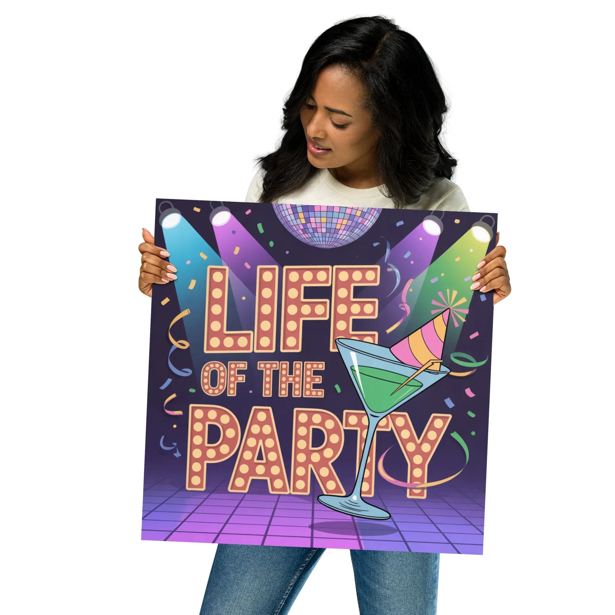 Life of the Party – Disco Cocktail Poster - RaZits