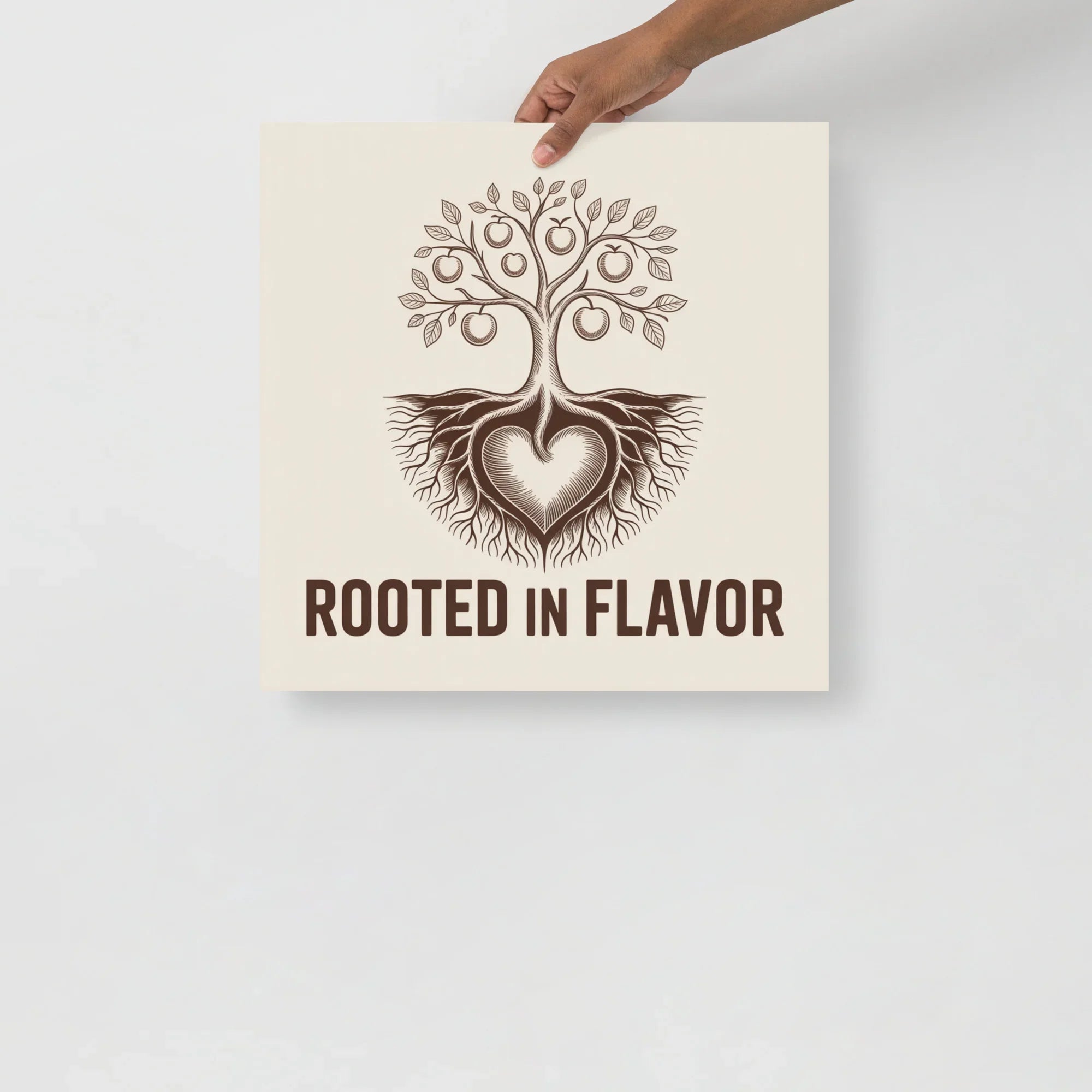 Tree Root Heart Art Print – Nature-Inspired Line Illustration - RaZits