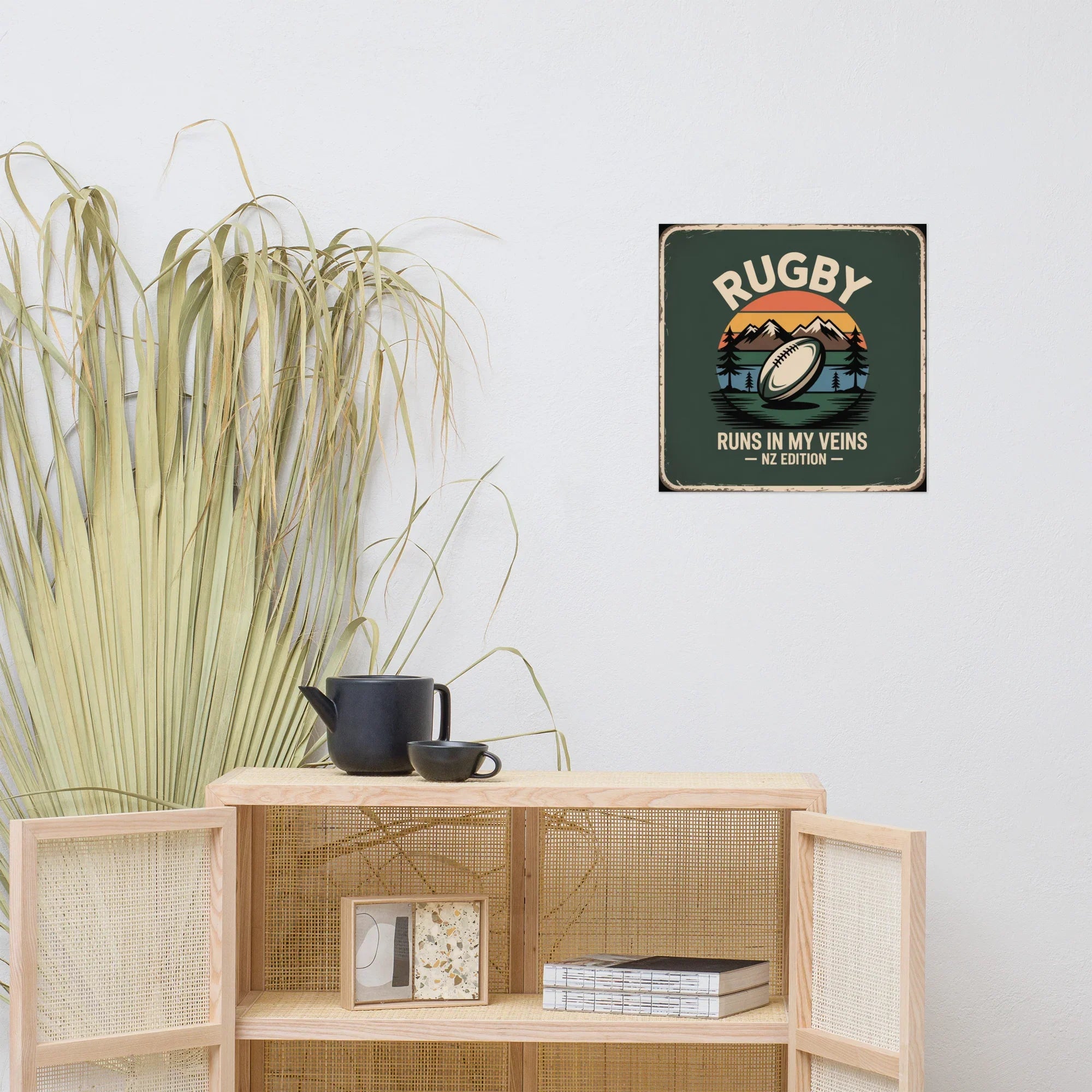 Rugby Runs in My Veins – New Zealand Edition Poster - RaZits