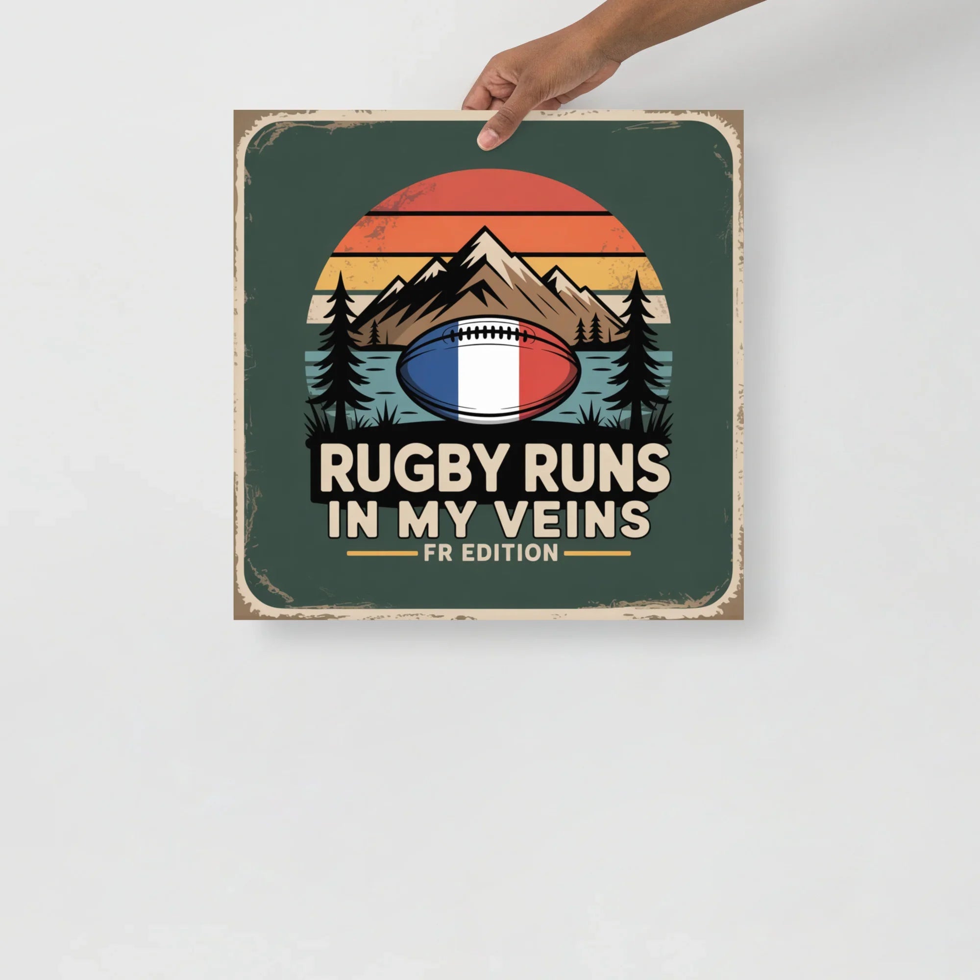 Rugby Runs in My Veins – France Poster (Daylight Edition) - RaZits