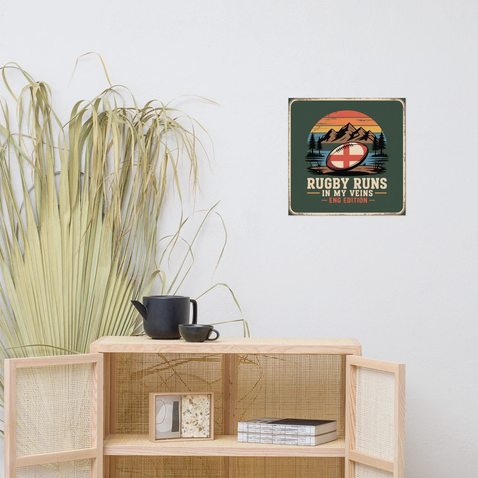 Rugby Runs in My Veins – England Edition Poster - RaZits