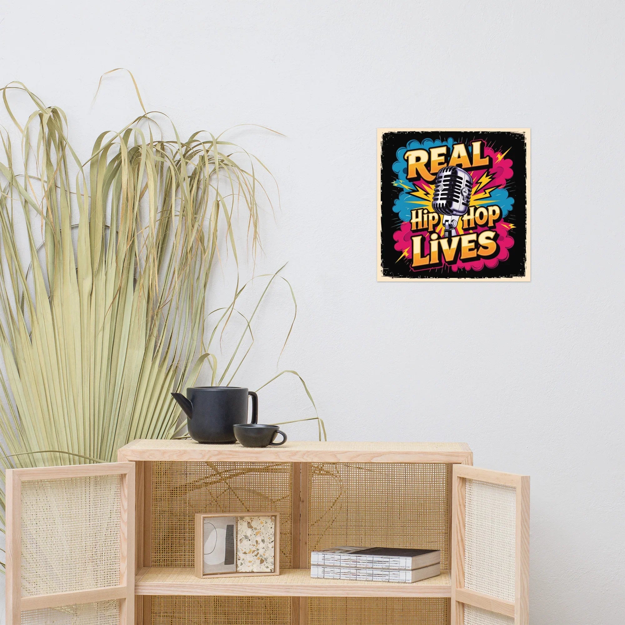 Real Hip Hop Lives Poster – Vintage Mic Boom Art - RaZits