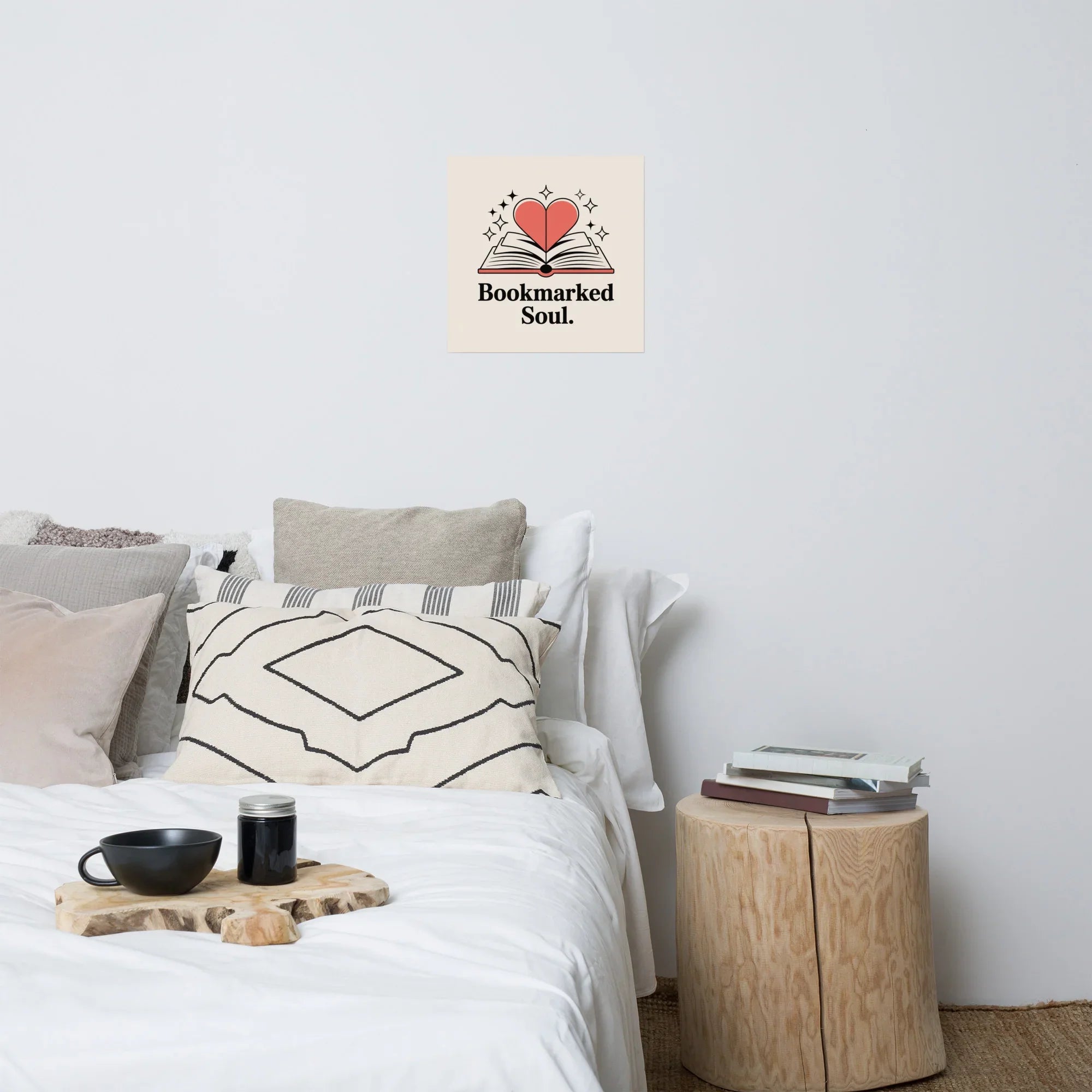 Bookmarked Soul Poster – Heart & Book Art Print - RaZits
