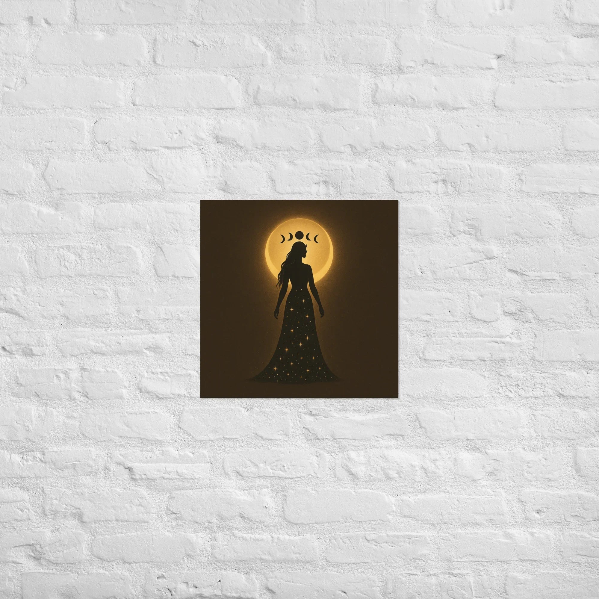 Triple Moon Goddess Poster – Divine Feminine Lunar Print - RaZits