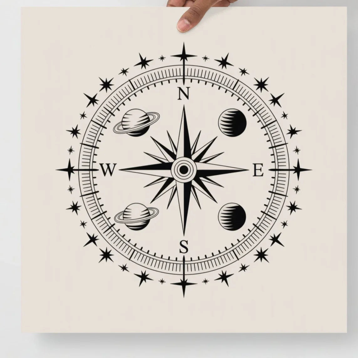 Celestial Compass Poster – Navigational Astrology Art - RaZits