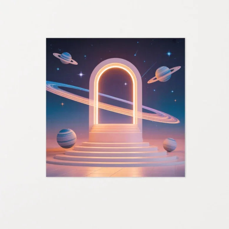 Cosmic Gateway – Staircase with Saturns - RaZits