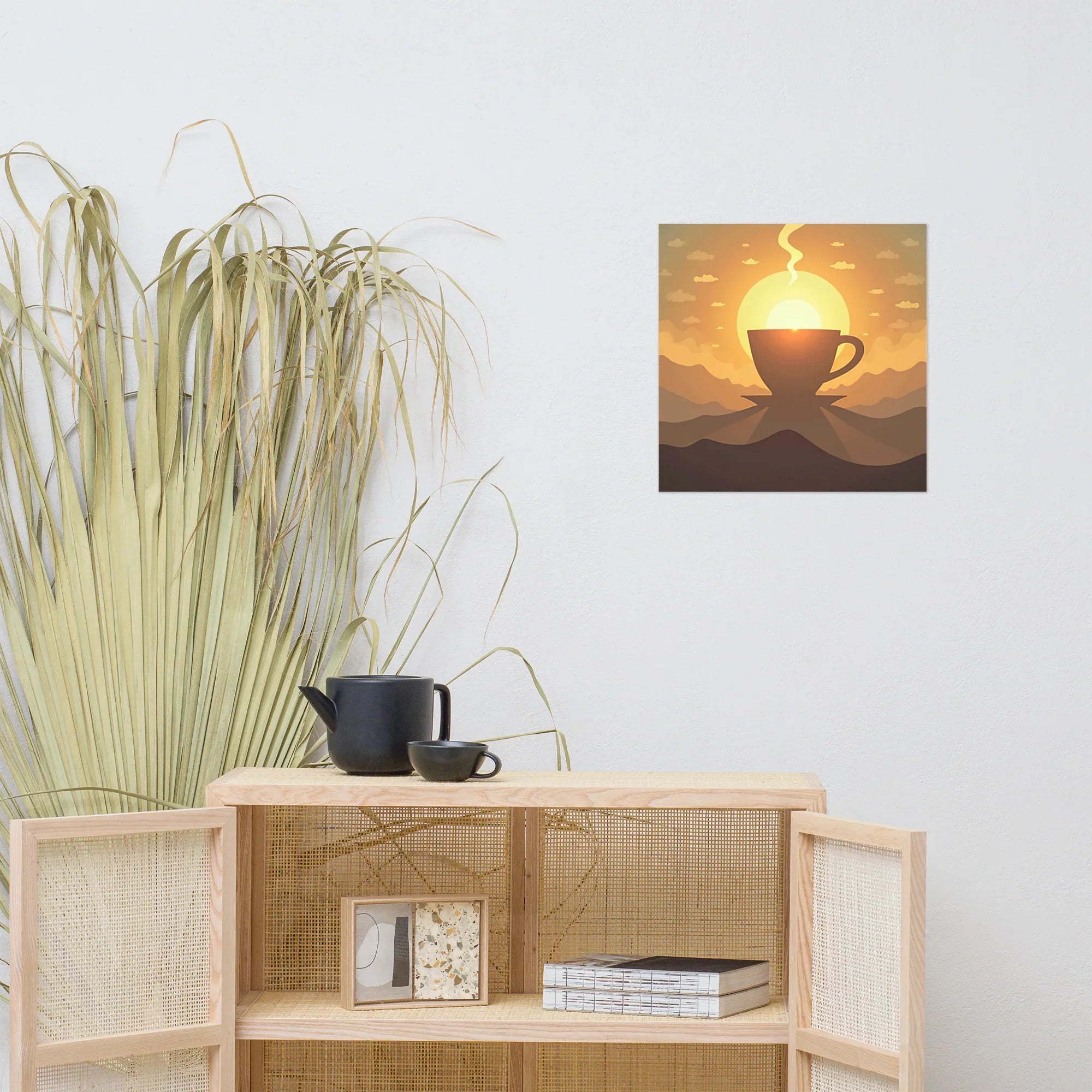 Sunrise Brew Wall Art – Coffee and Light Poster - RaZits