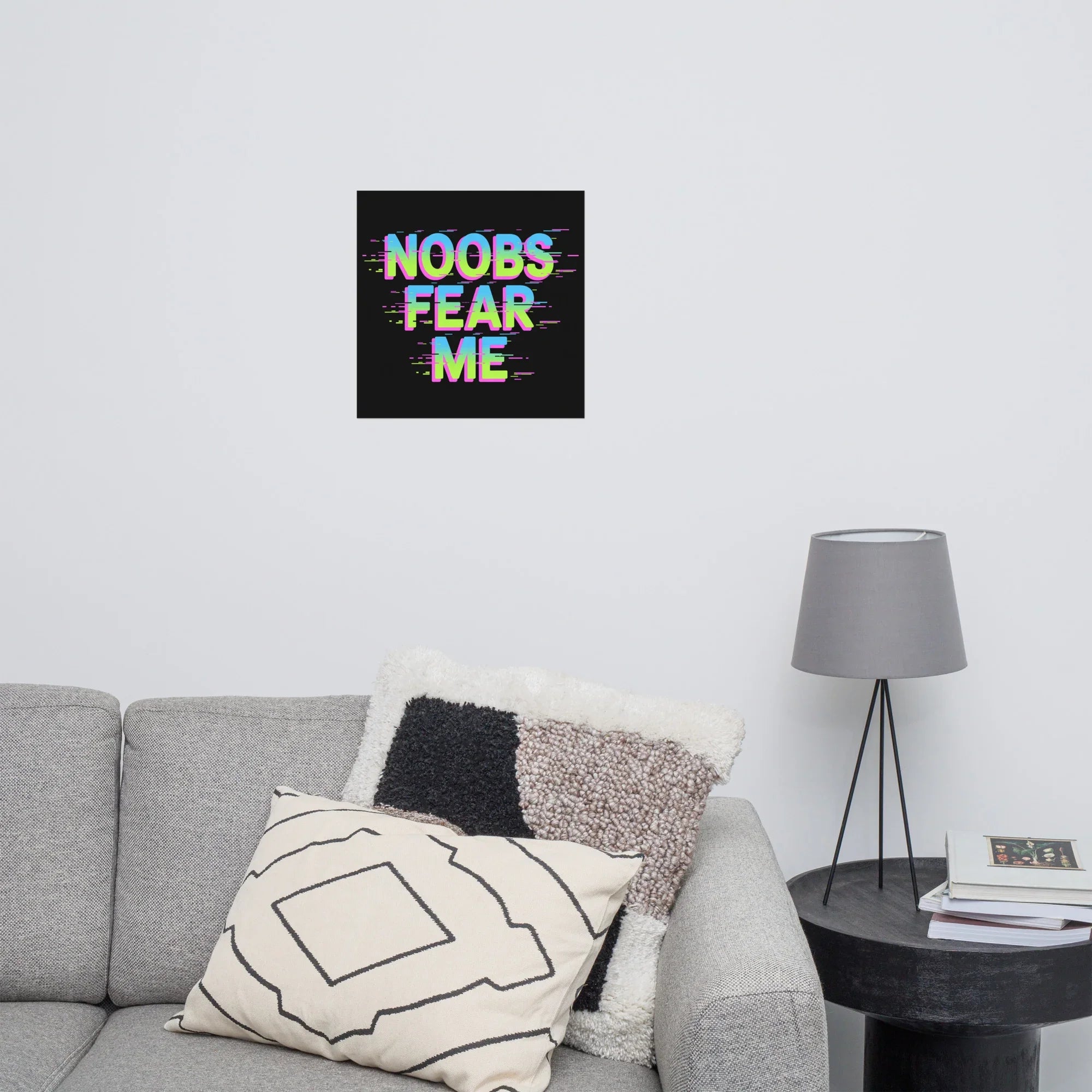 Noobs Fear Me Gaming Poster – Funny Gamer Quote Wall Art - RaZits