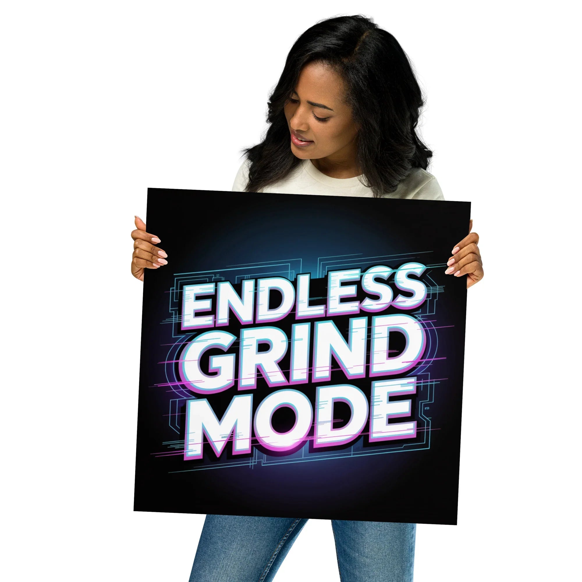 Endless Grind Mode Gaming Poster - RaZits