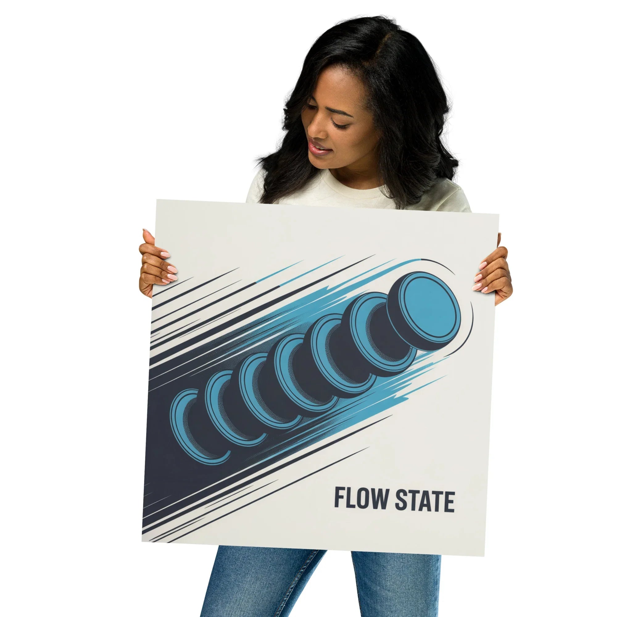 Flow State Gaming Poster – Abstract Motion Design for Focused Gamers - RaZits
