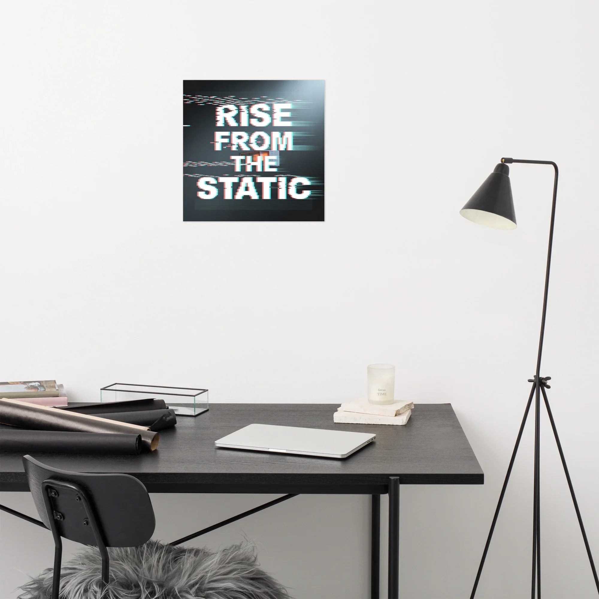 Rise From The Static – Cyberpunk Glitchcore Gaming Art Print - RaZits